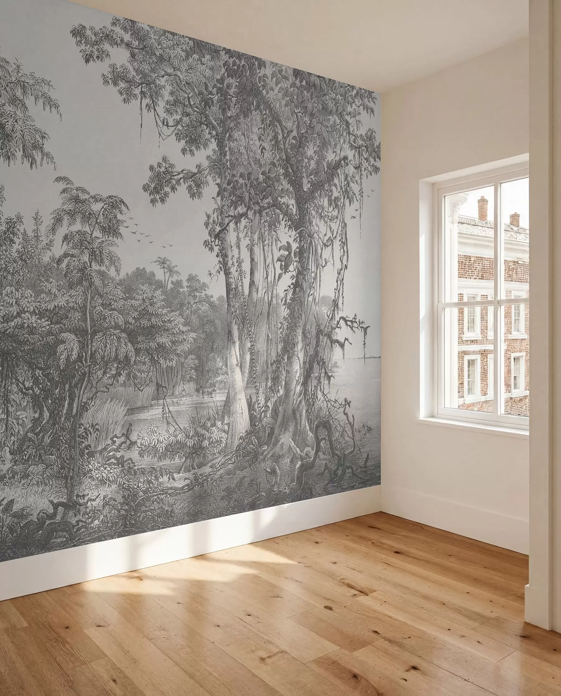 peintures murales Paysage forestier au style vintage u95795
