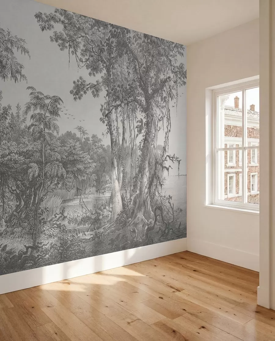 peintures murales Paysage forestier au style vintage u95795