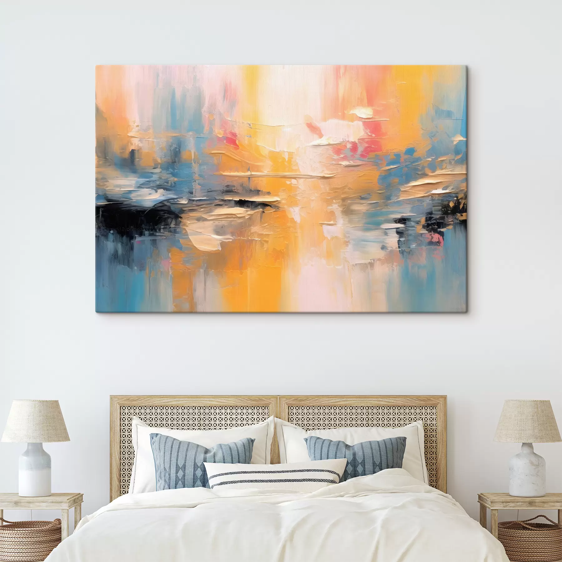 wall murals Water, sky and paint s34192