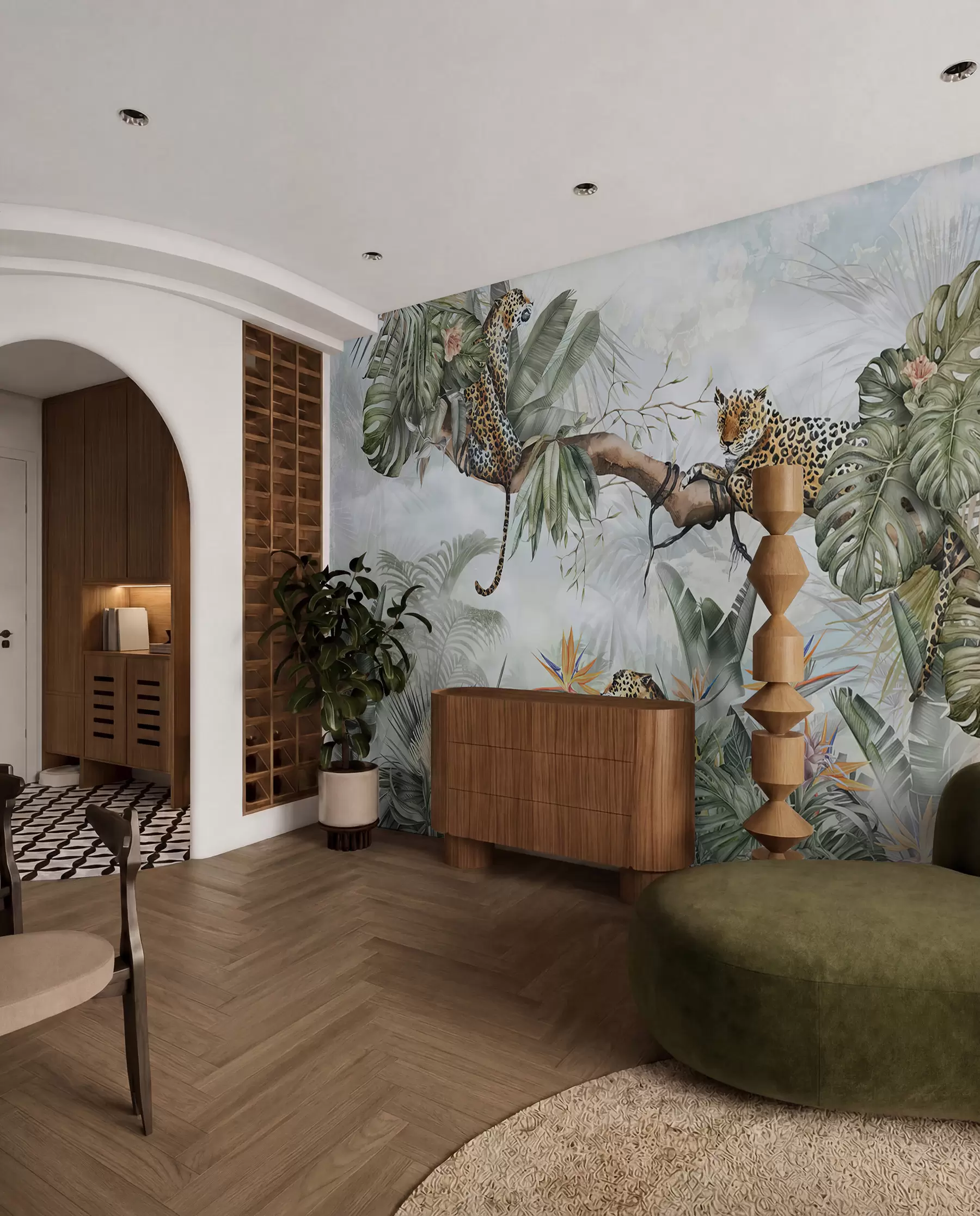 Wall Mural Photo Wallpaper Tigers in the tropics u95709