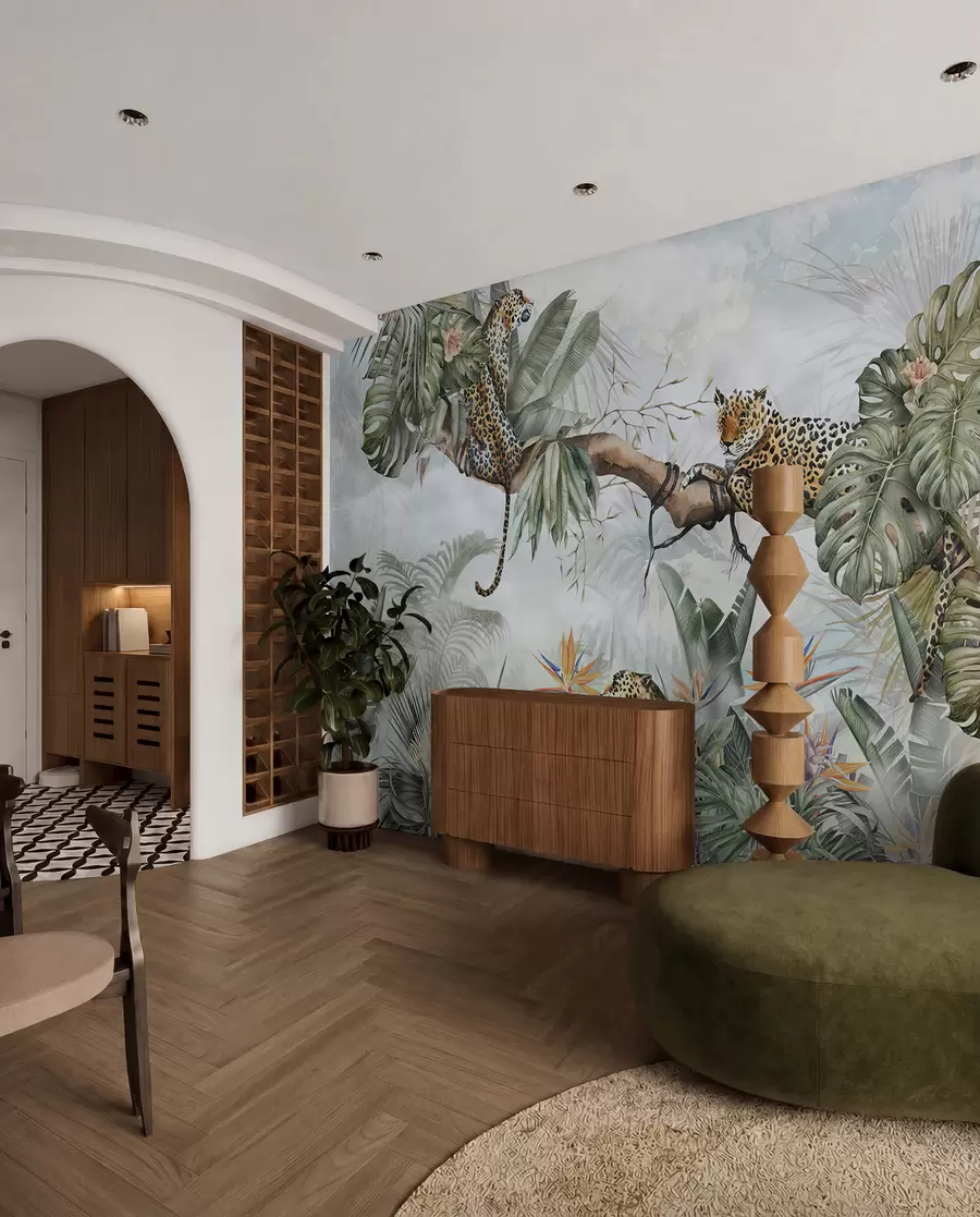 Wall Mural Photo Wallpaper Tigers in the tropics u95709