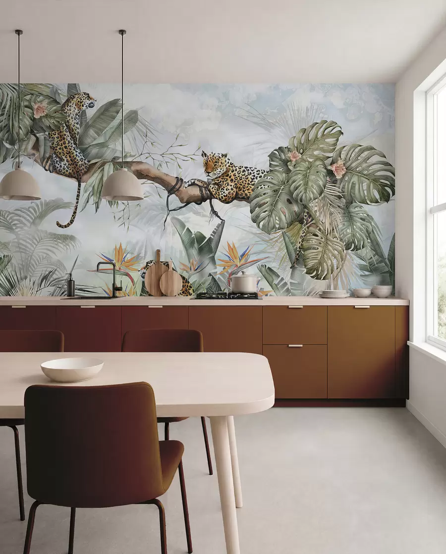 peintures murales Les tigres sous les tropiques u95709
