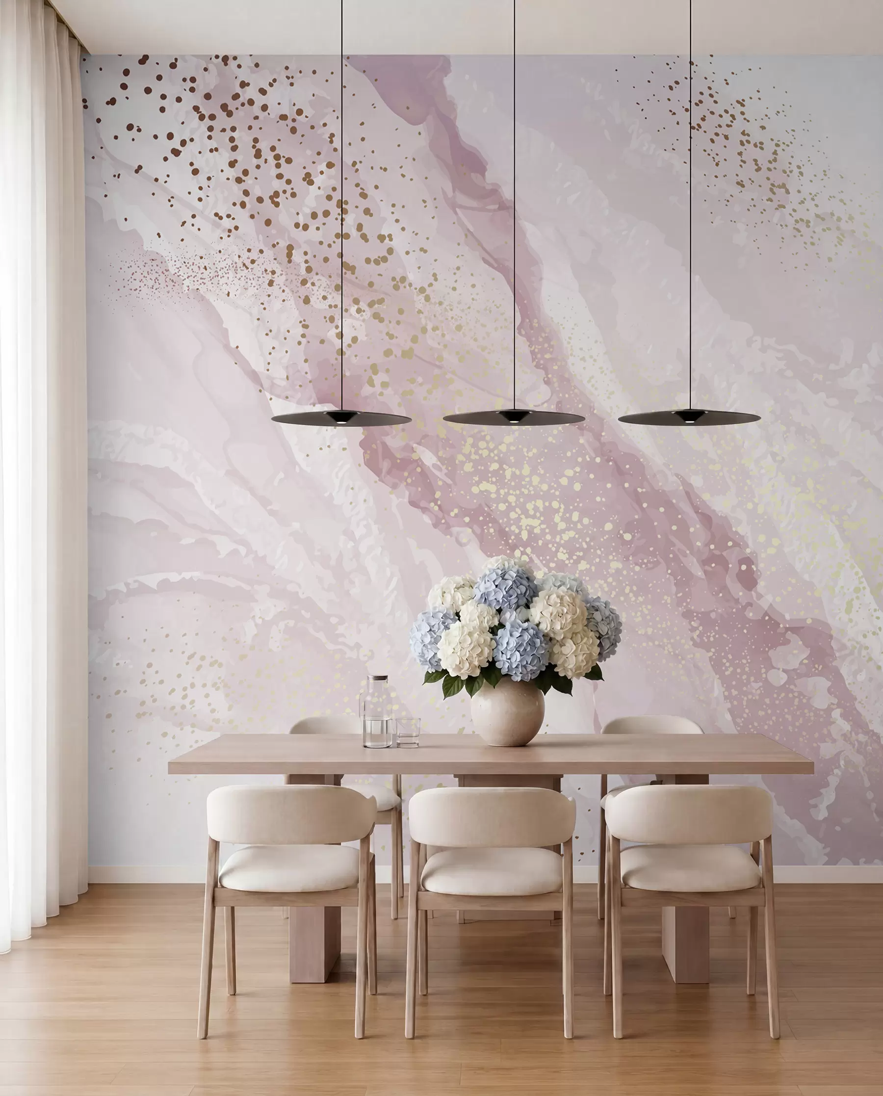 wall murals Rose Quartz Veil u95846