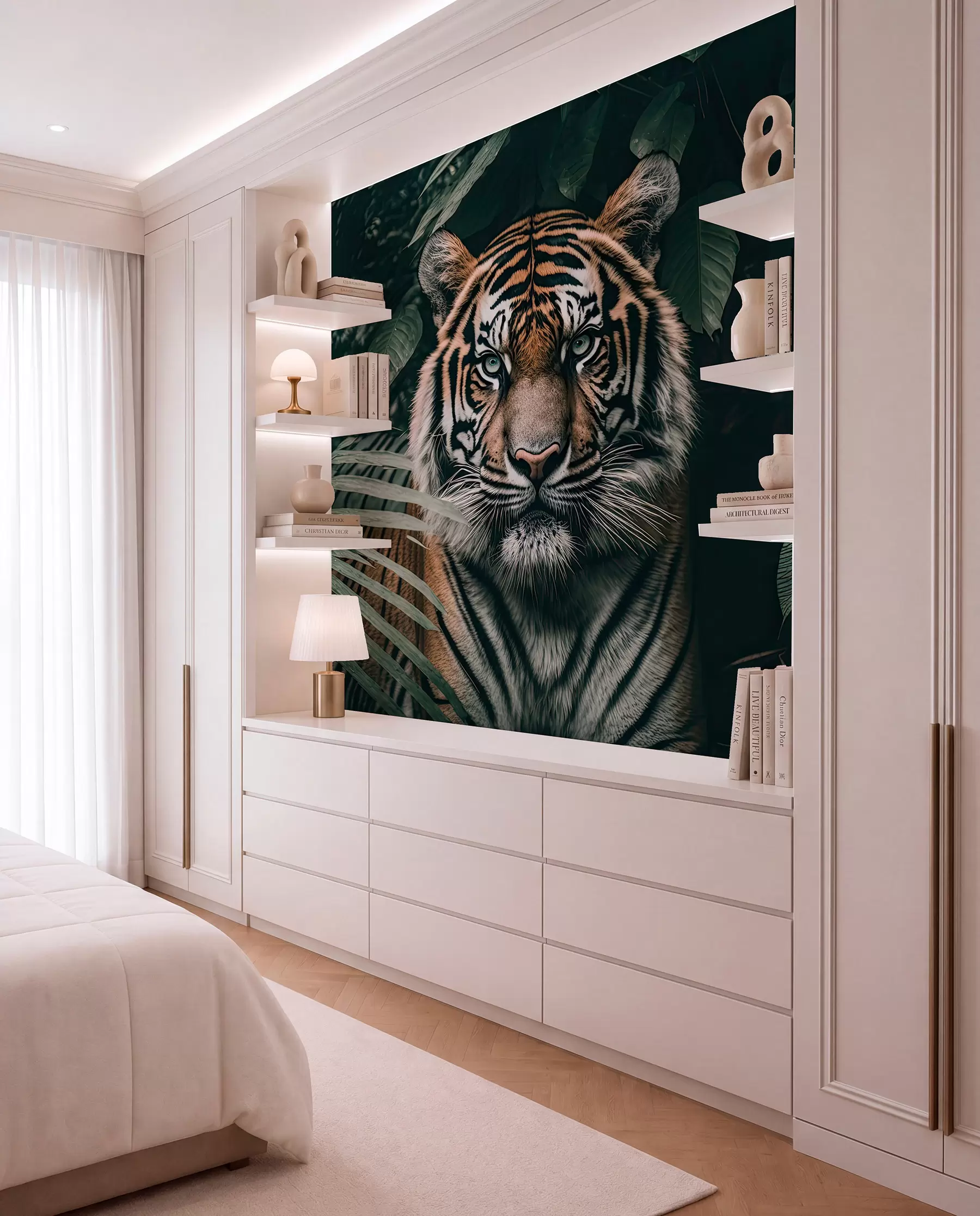 peintures murales Tigre dans la forêt tropicale u95619