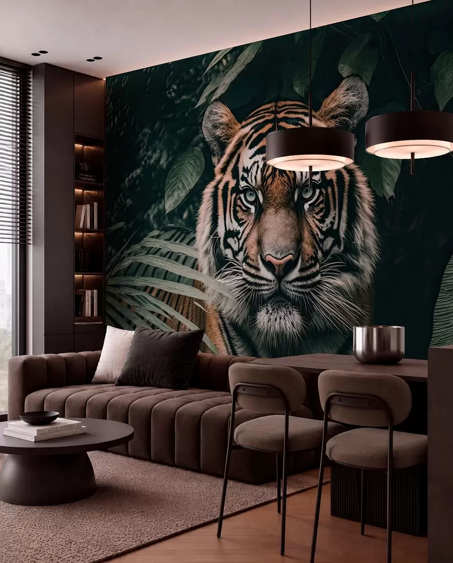 Wall Mural Photo Wallpaper Tiger in the rainforest u95619