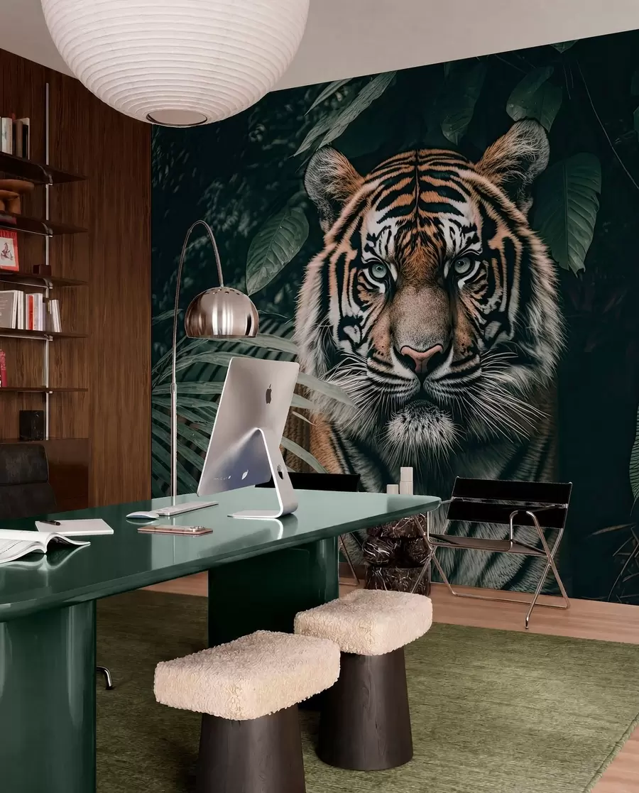 Wall Mural Photo Wallpaper Tiger in the rainforest u95619