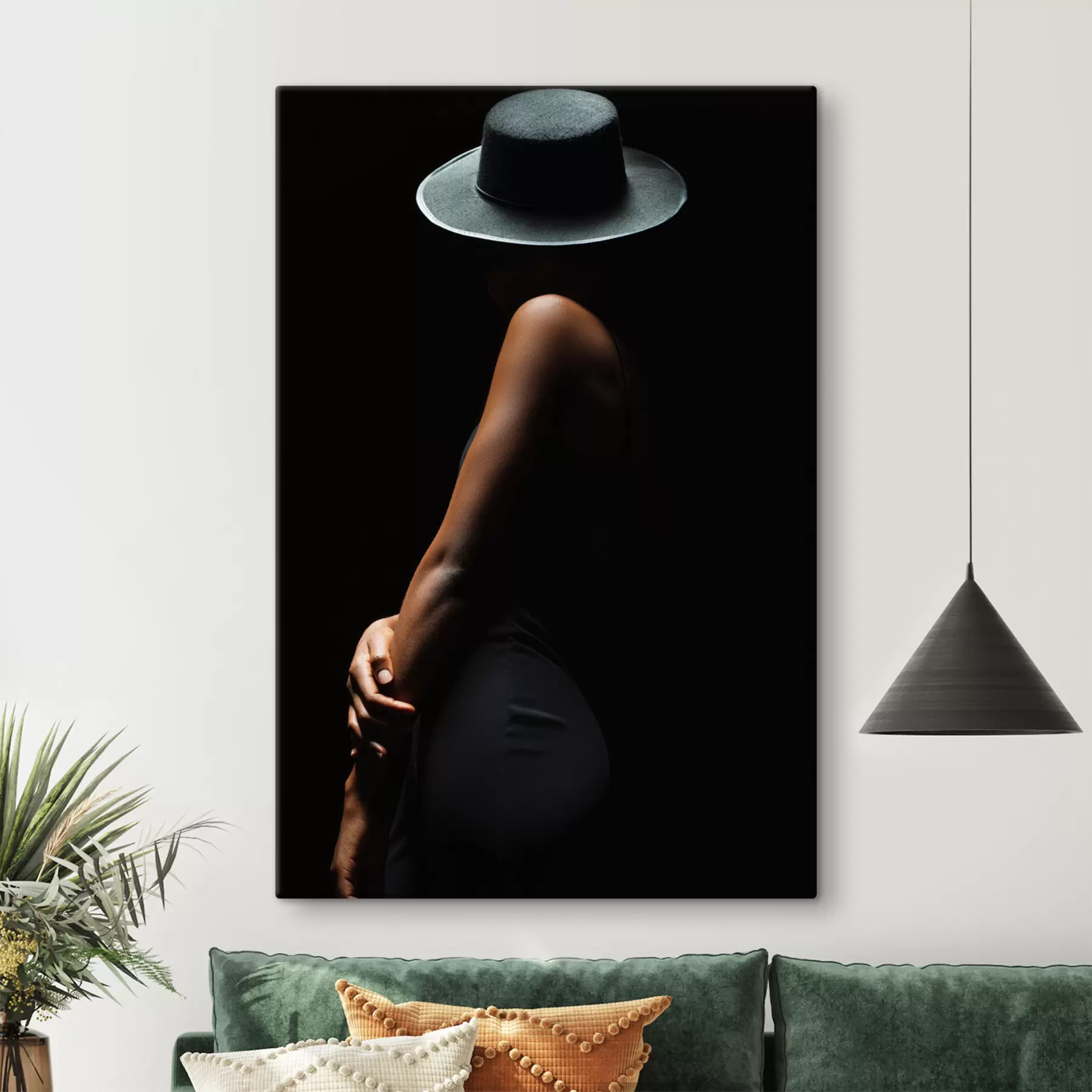 murales Fotografía con hombro, sombrero y flash s34464