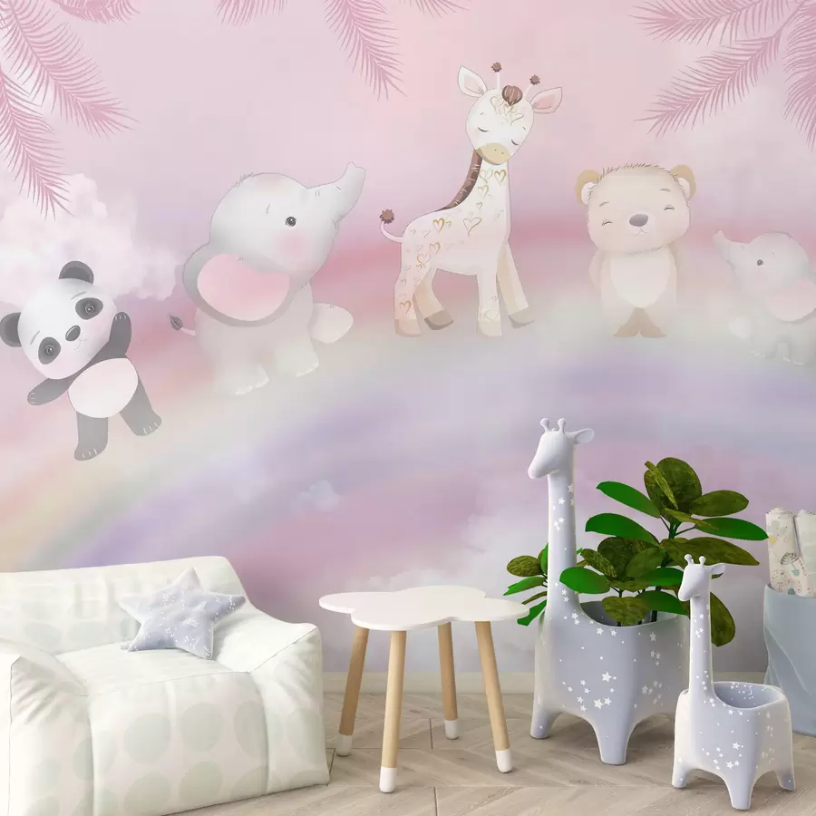 murales Animales en el arco iris u95382