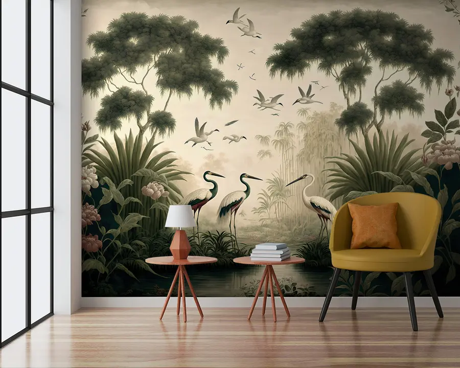 Wall Mural Photo Wallpaper Birds in the rainforest u95653