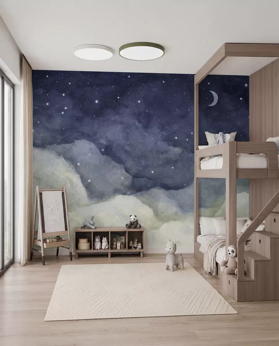 wall murals Crescent over Cloudy Dreams u96076