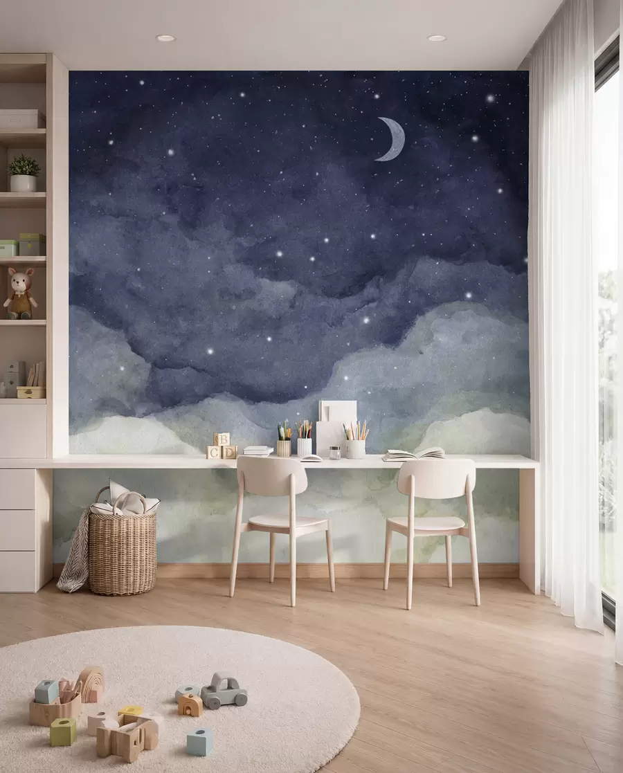 wall murals Crescent over Cloudy Dreams u96076