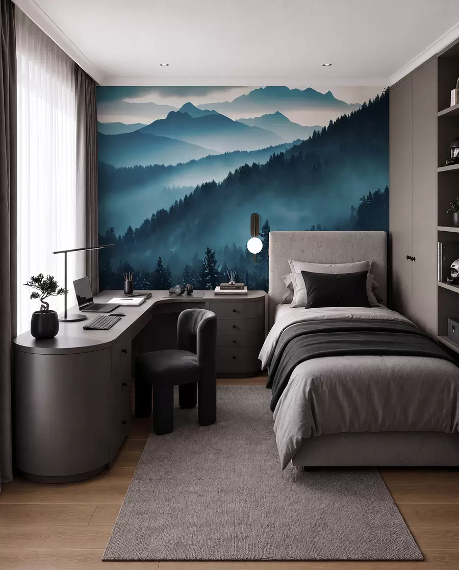 Wall Mural Photo Wallpaper Mountain landscape blue world u96041