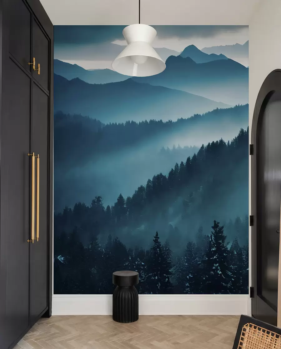 peintures murales Paysage de montagne monde bleu u96041