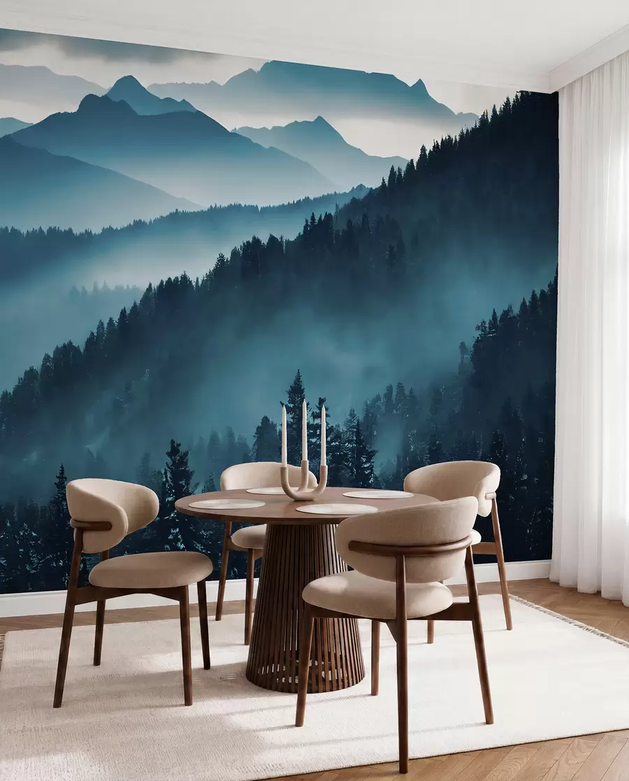 wall murals Mountain landscape blue world u96041