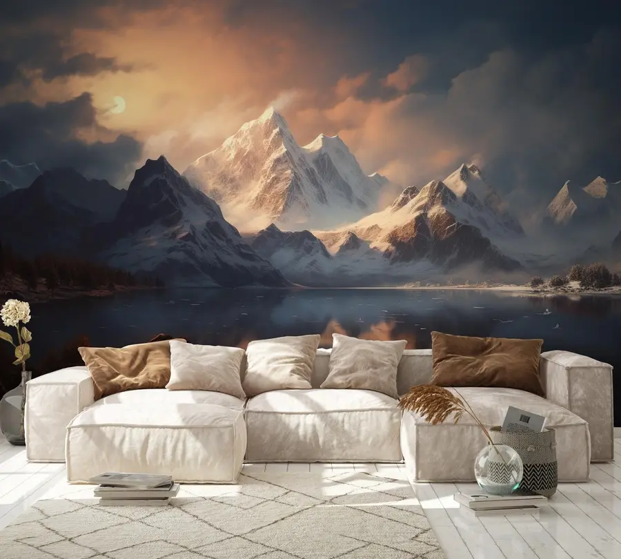 Wall Mural Photo Wallpaper Mountain landscape angelic refuge u96046