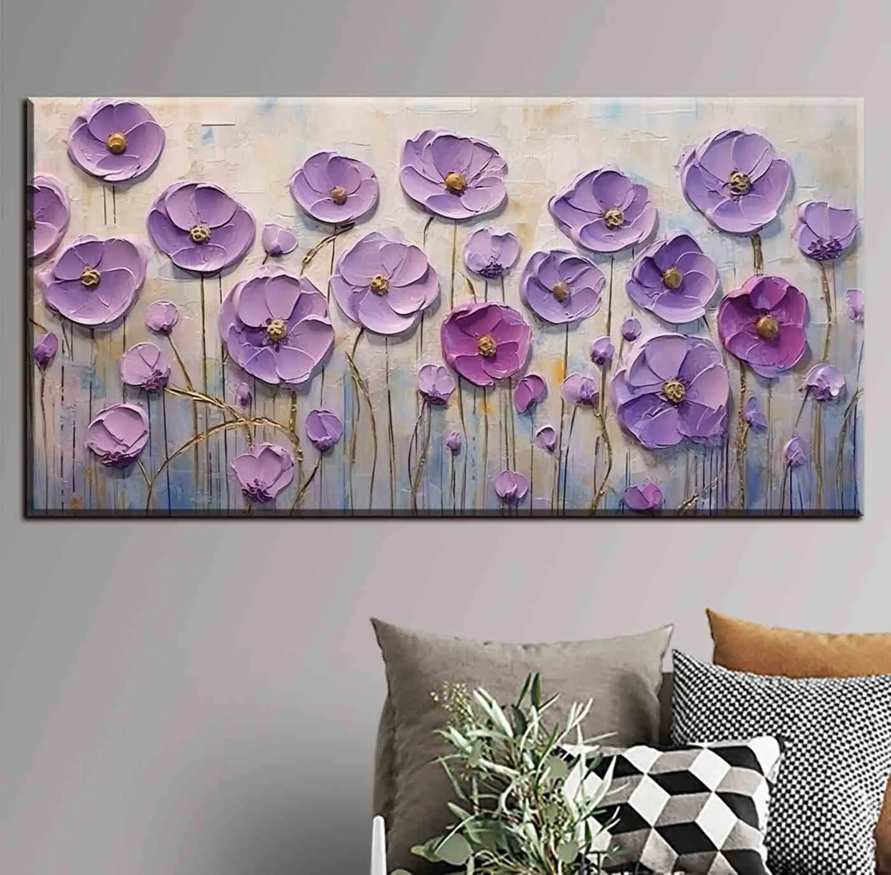 wall murals Flower, plant and purple s34856