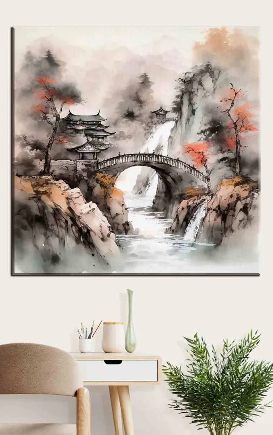 wall murals Water, paint and natural landscape s34627