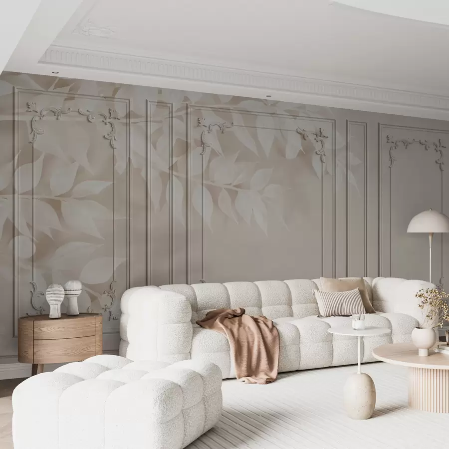 peintures murales Panneaux de boiserie classique anglaise avec feuilles u96165