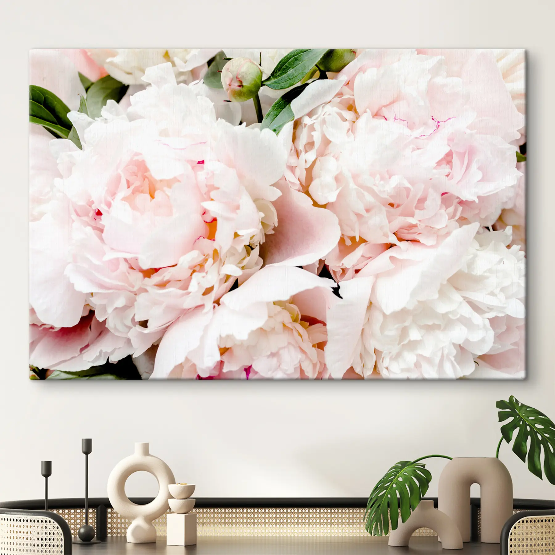 wall murals Flower, plant and white s35241