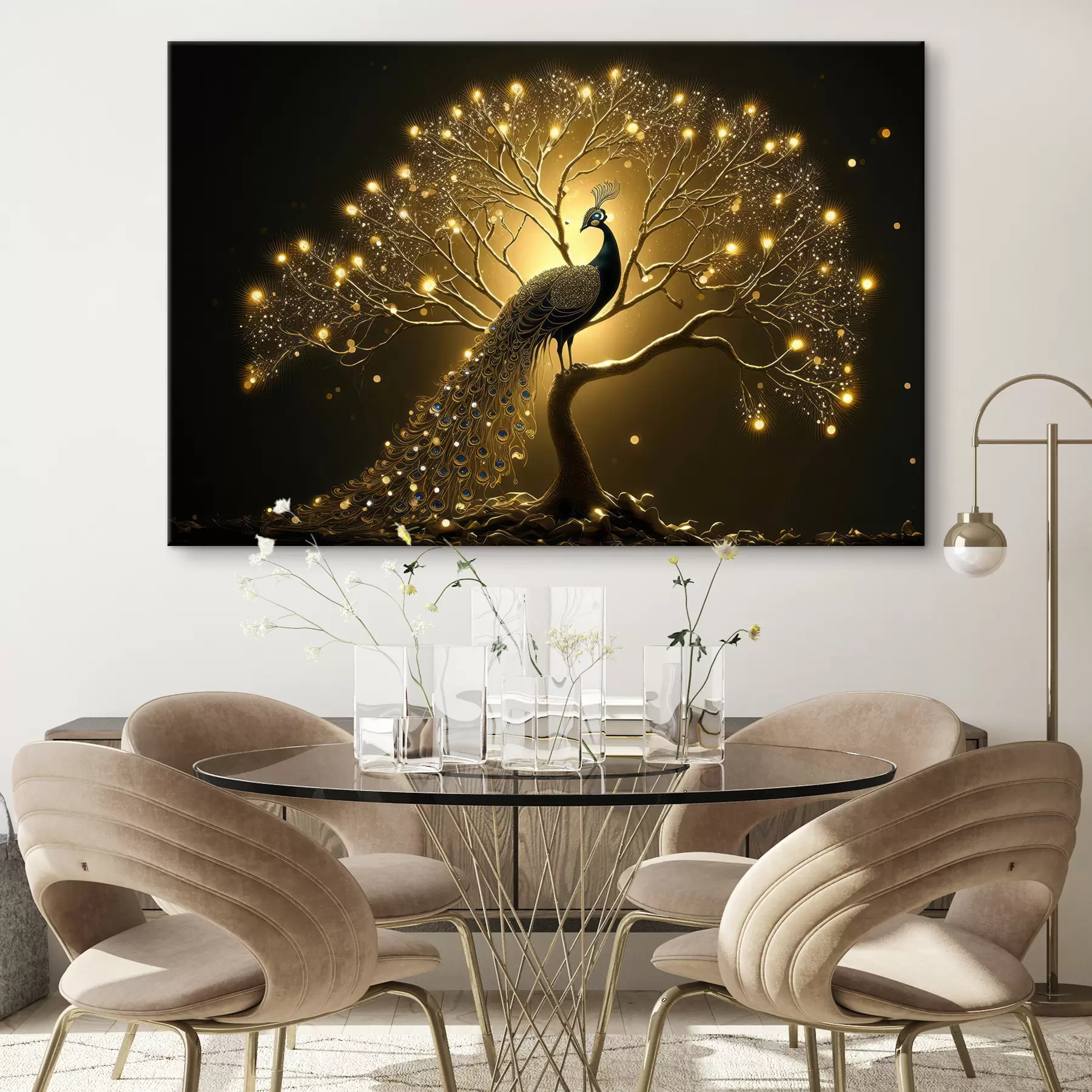 murales Pájaro, agua y medianoche s34876