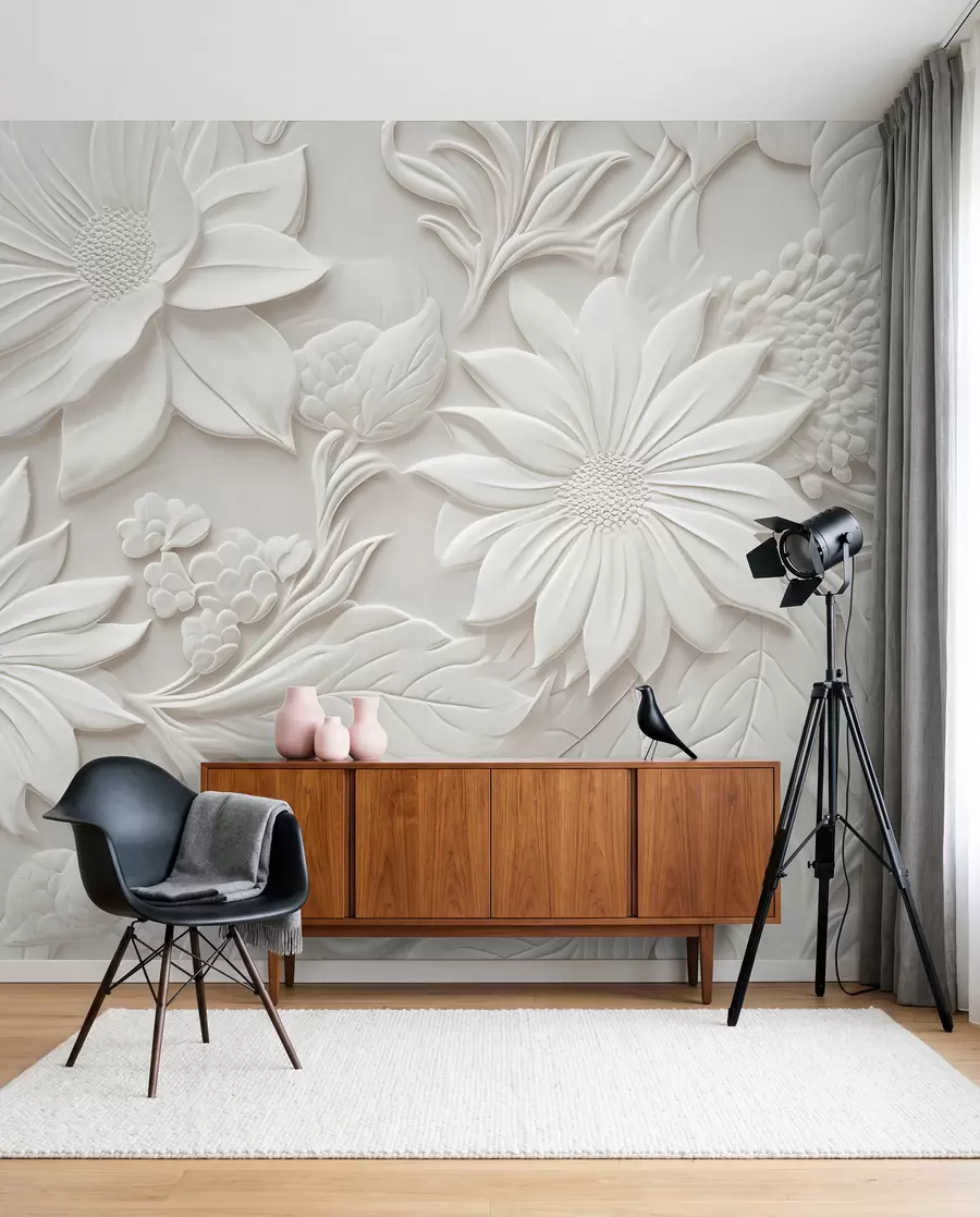 wall murals 3-D flowers u96695