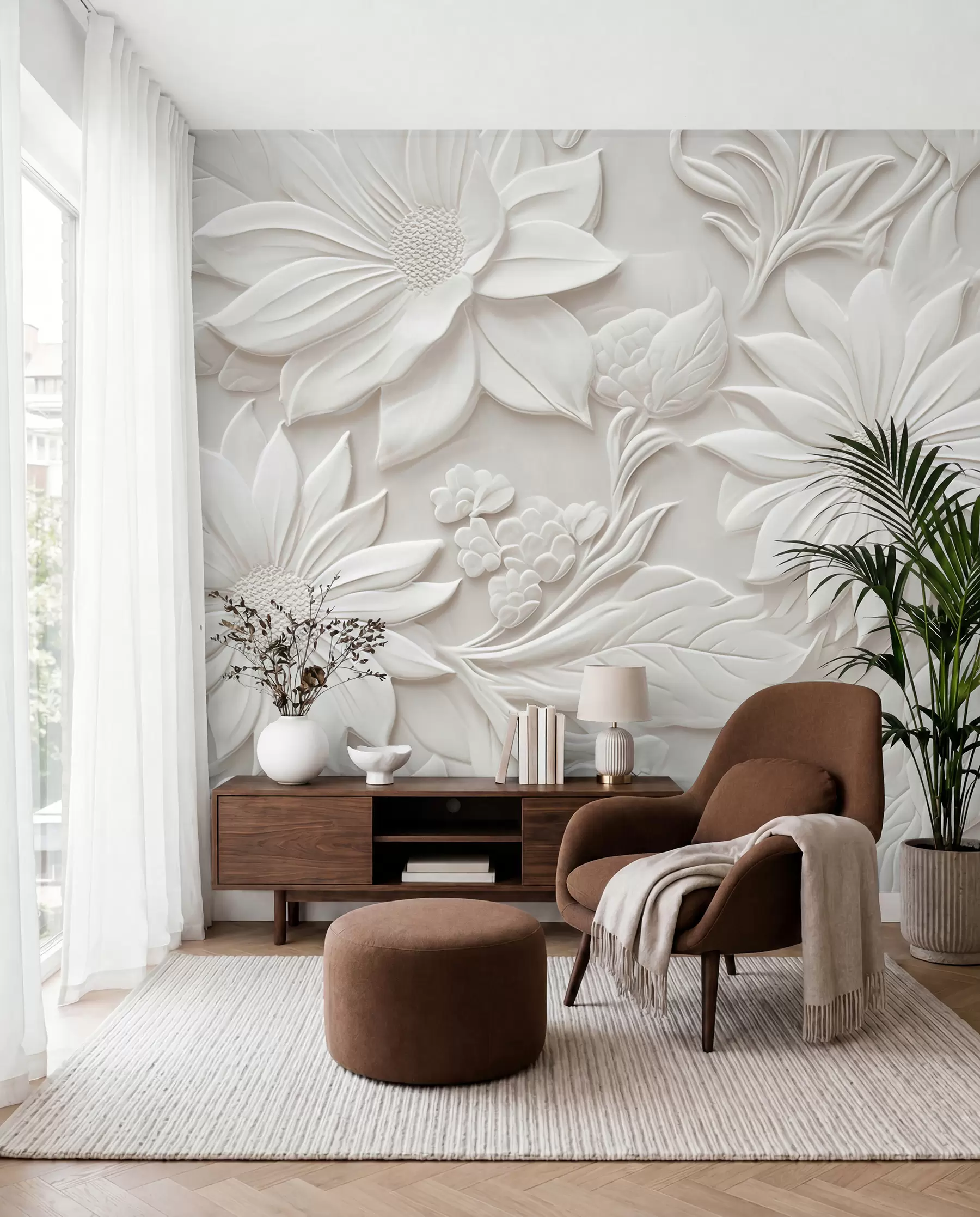 Wall Mural Photo Wallpaper 3-D flowers u96695