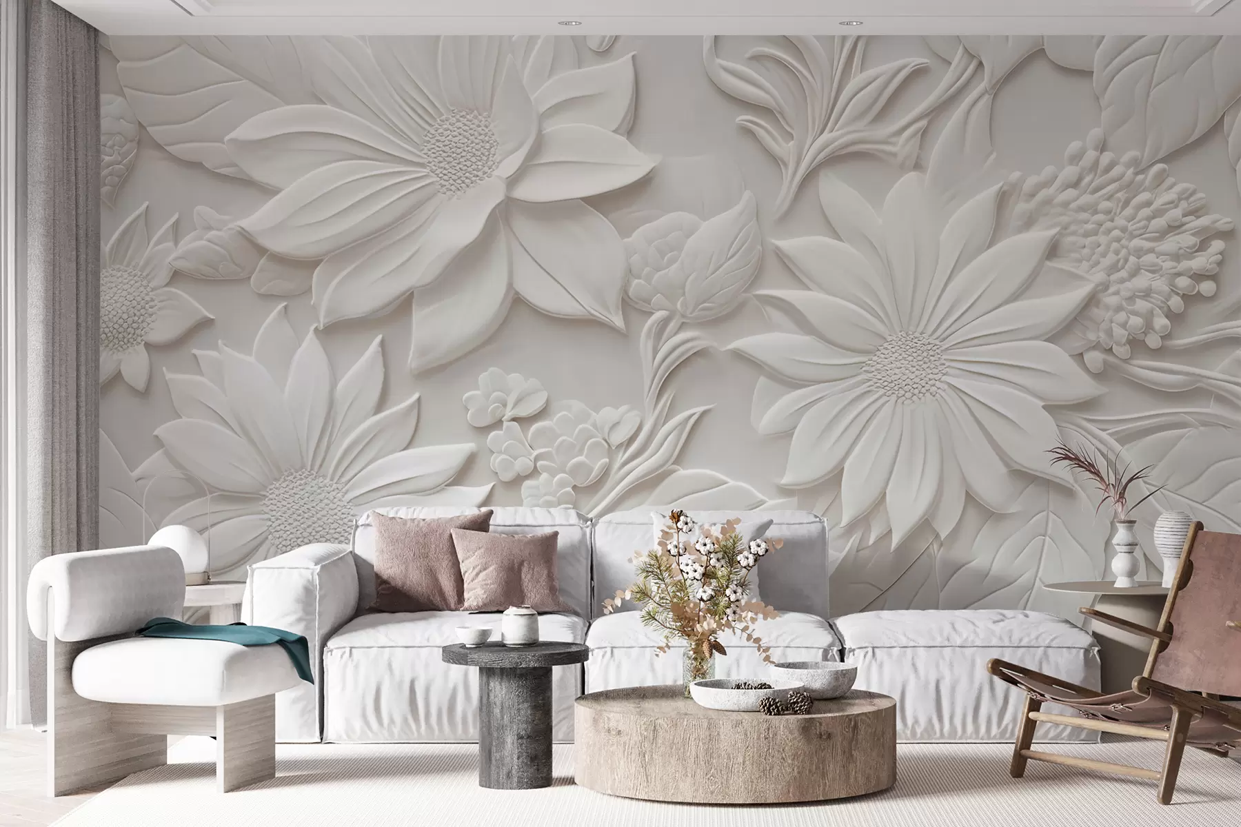 Wall Mural Photo Wallpaper 3-D flowers u96695