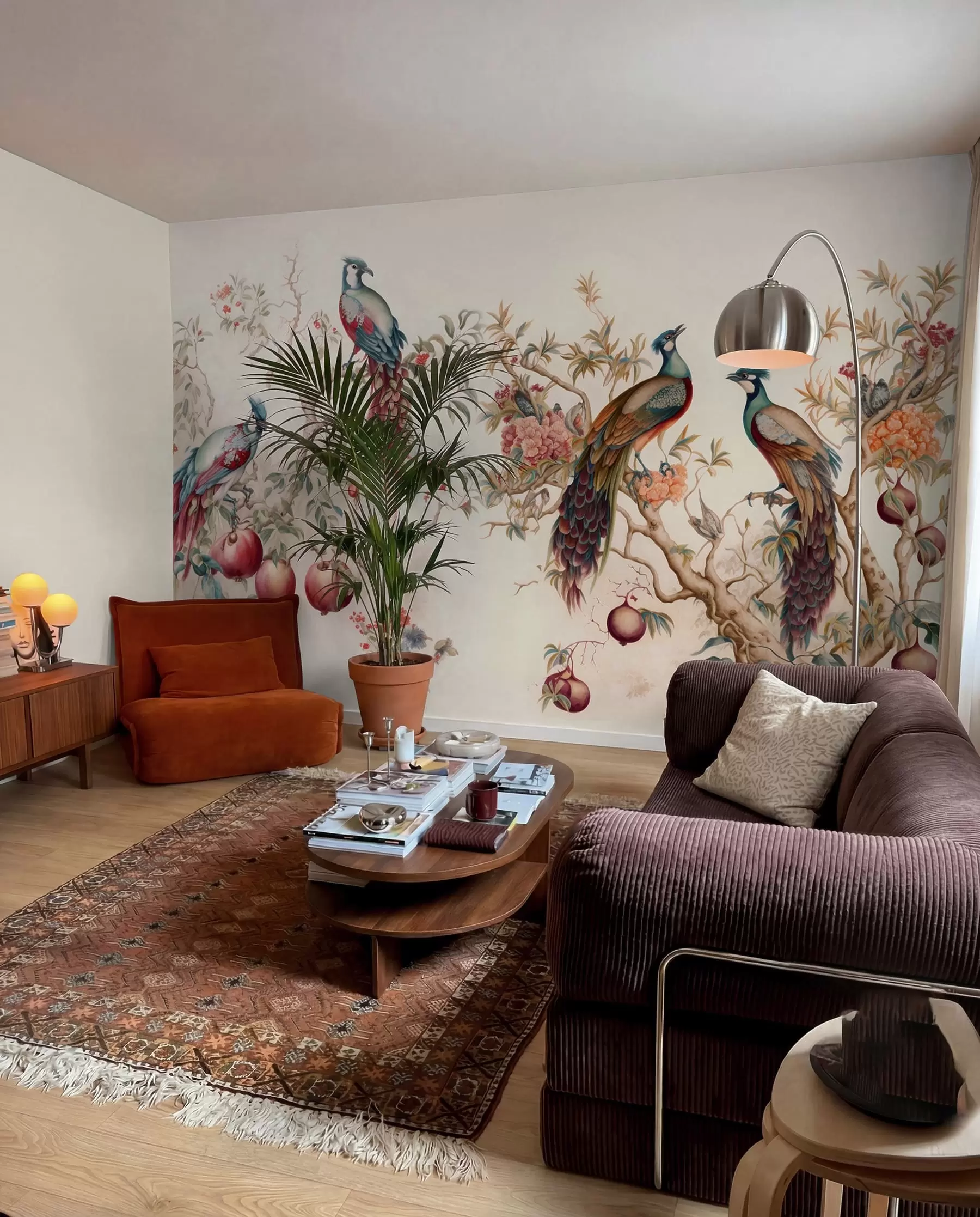peintures murales Paons et grenades u95667