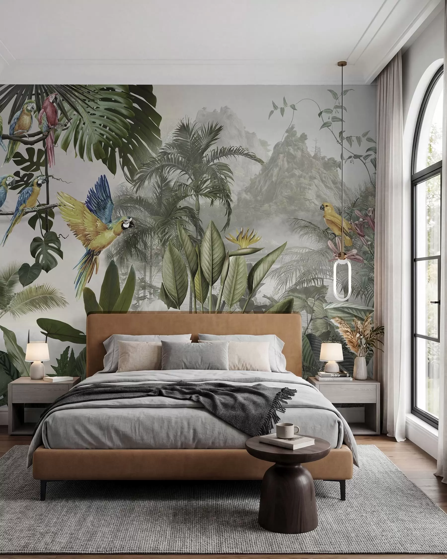 murales Loros en la selva tropical u95693