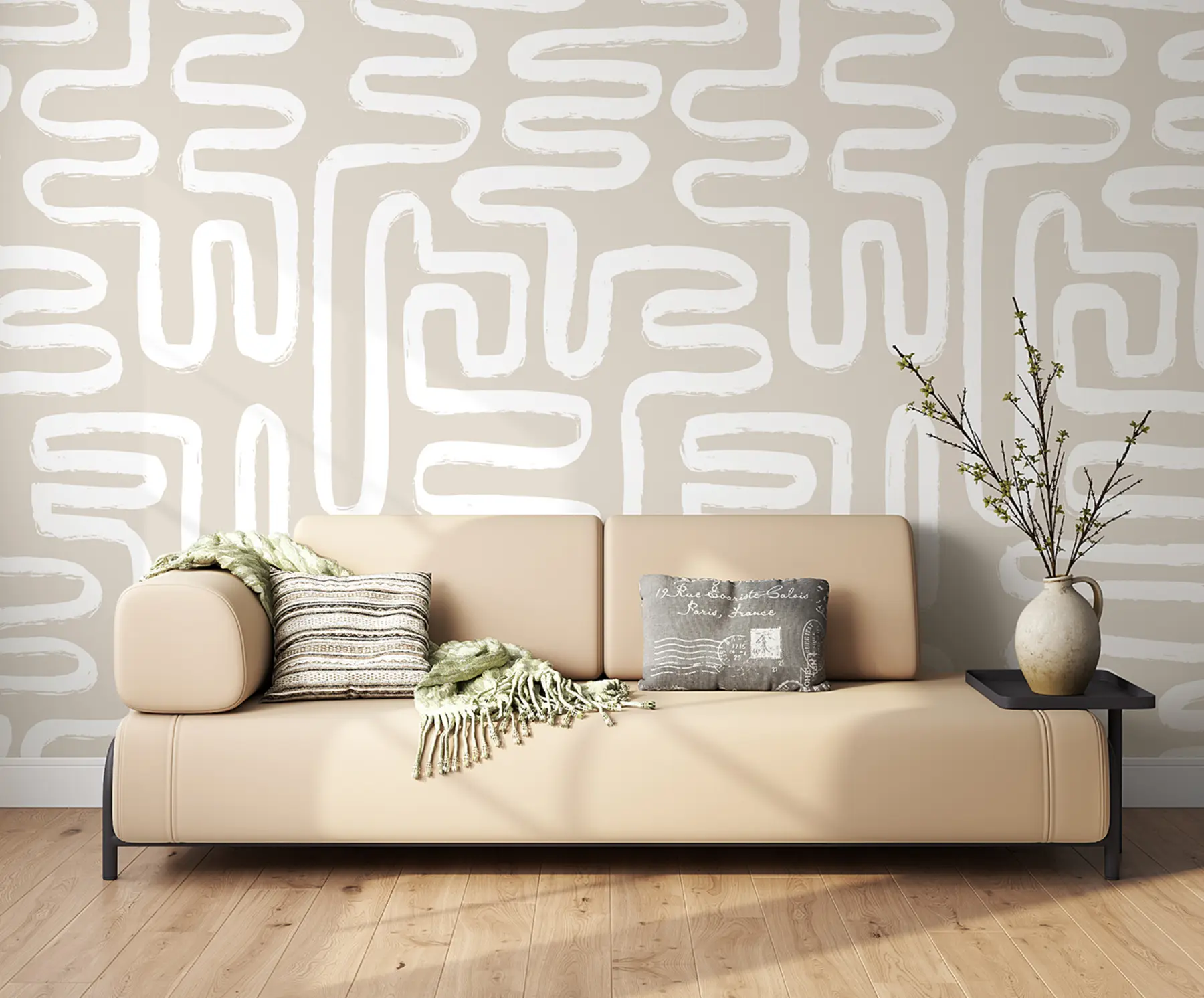 wall murals Chalk Paths on Sand u96457