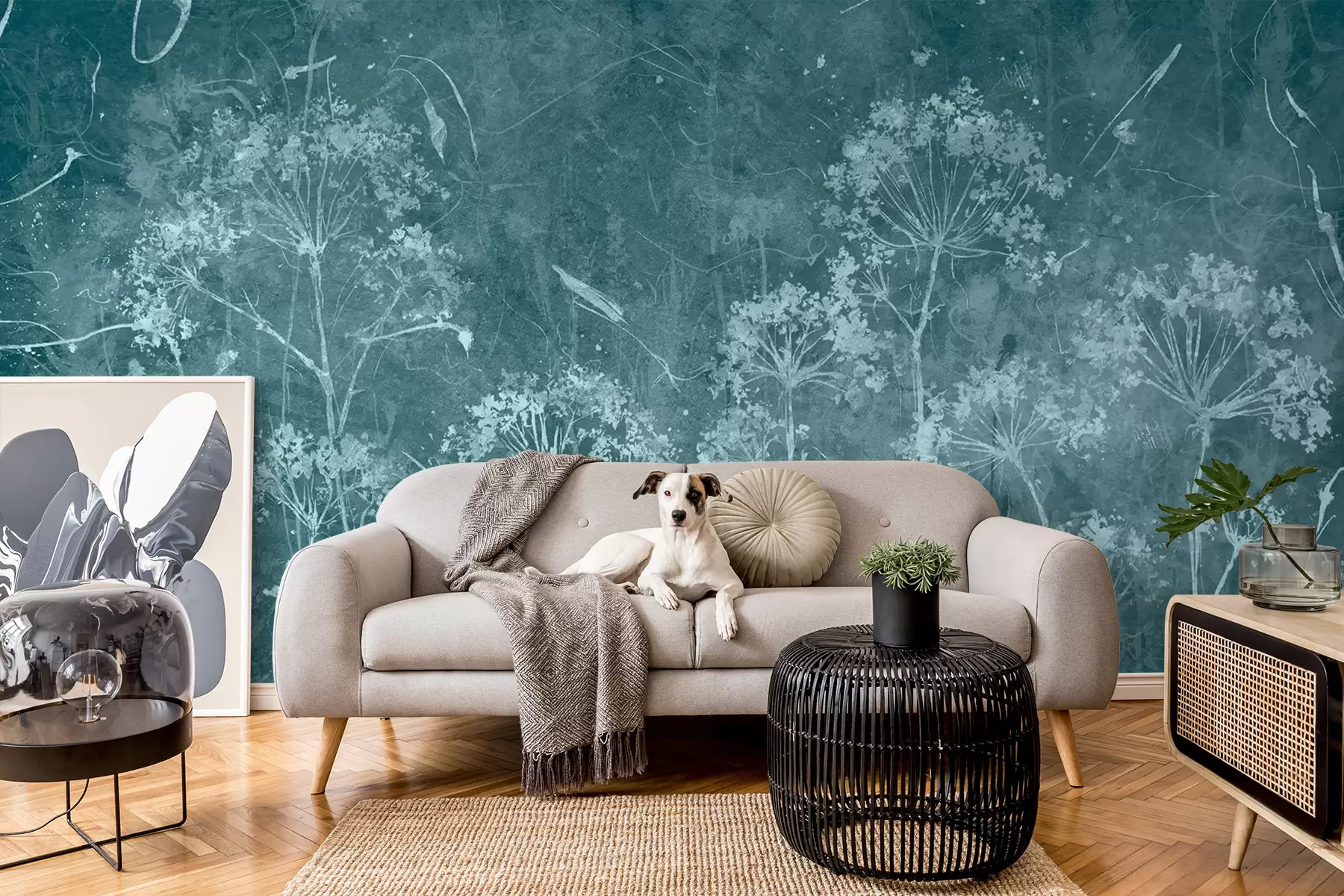 Wall Mural Photo Wallpaper Wildflowers in grunge style u96551