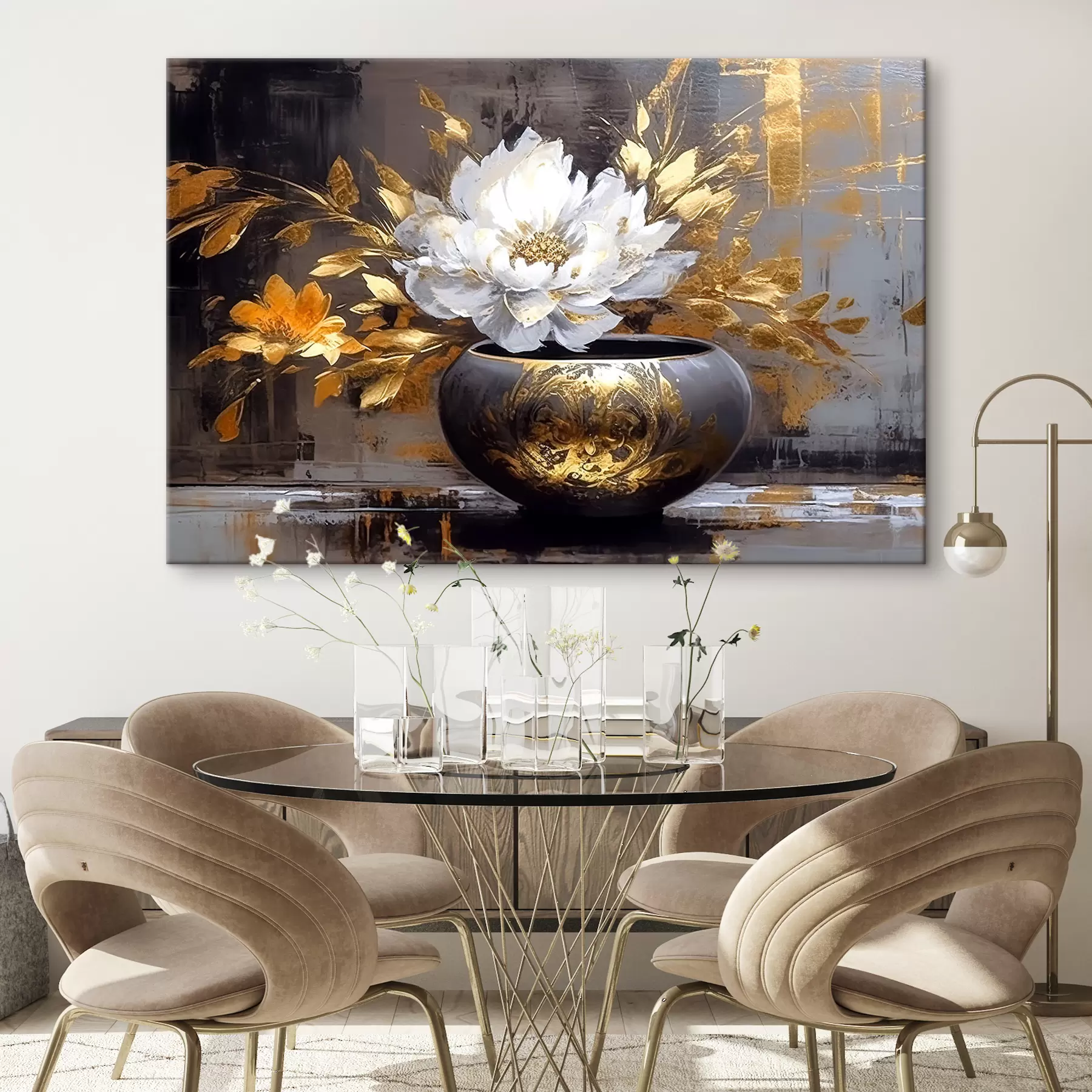 murales Flor, planta y maceta s35388