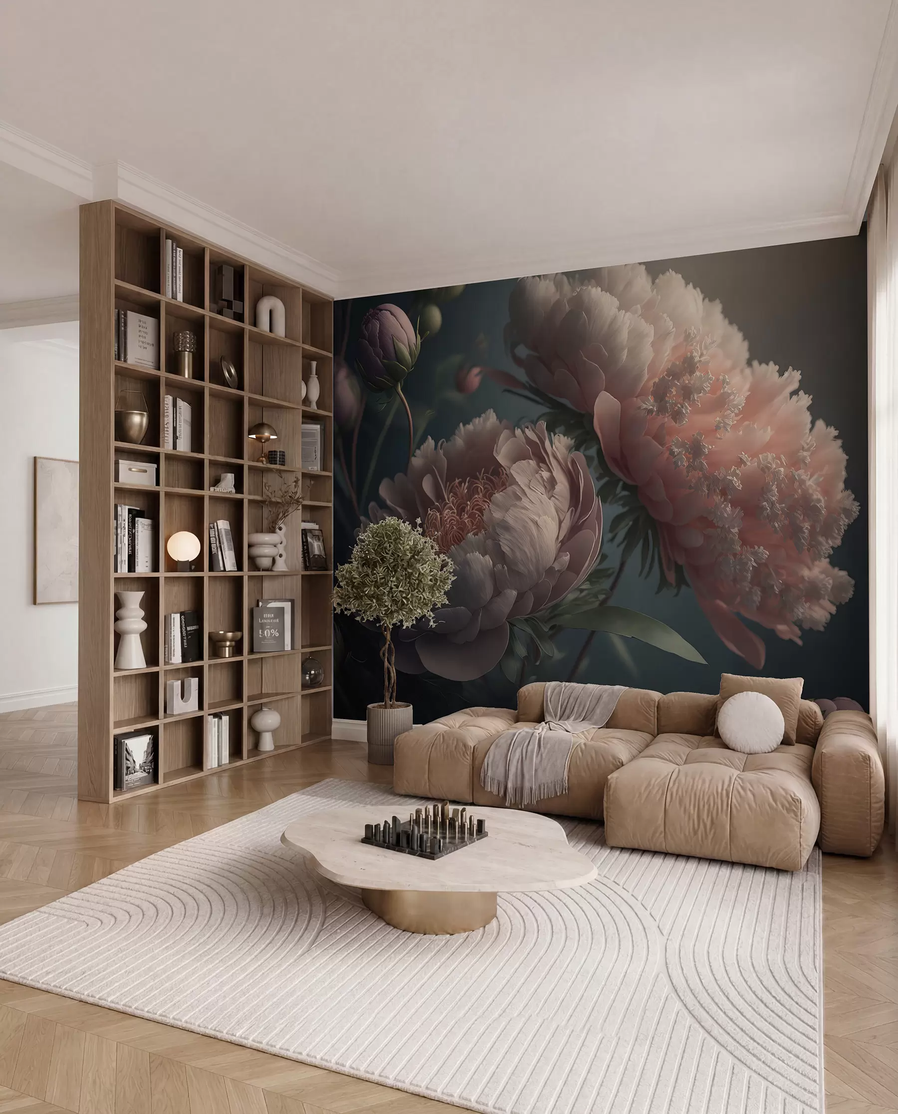 wall murals Twilight flowers u96633