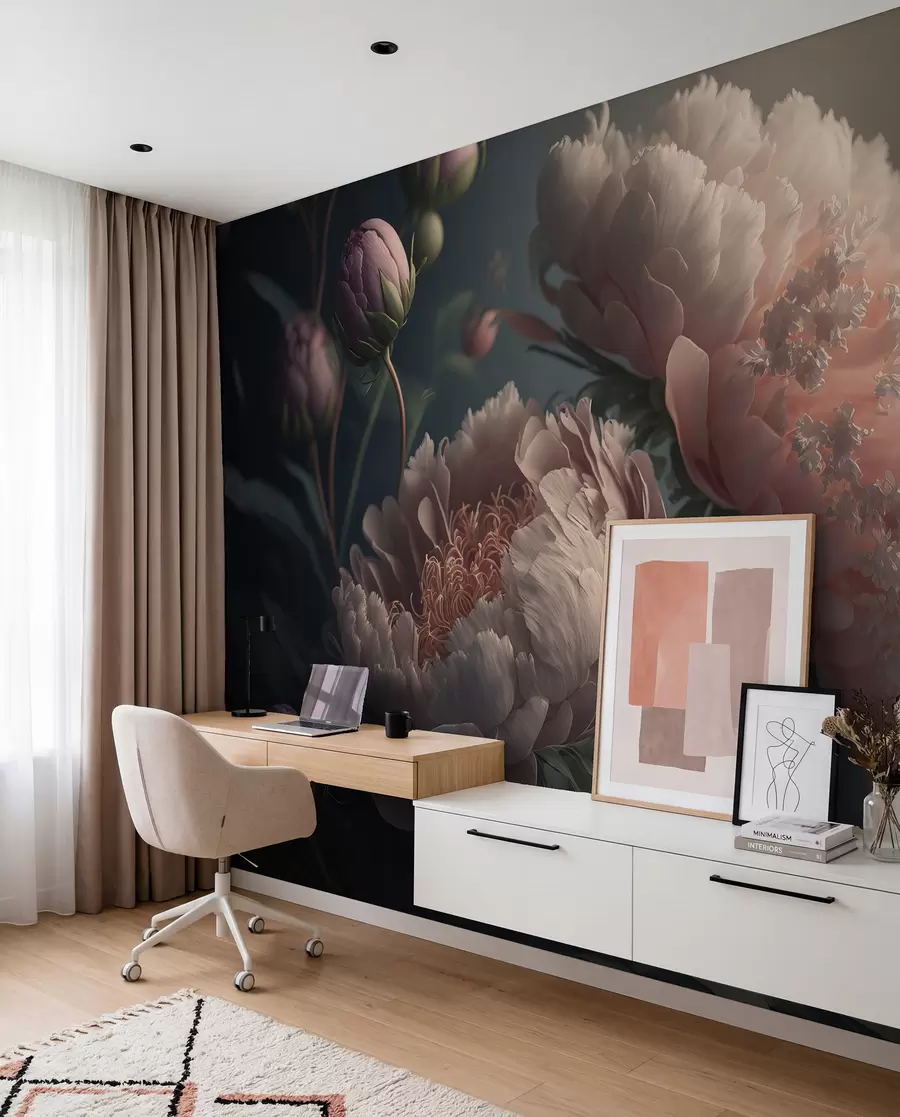 wall murals Twilight flowers u96633