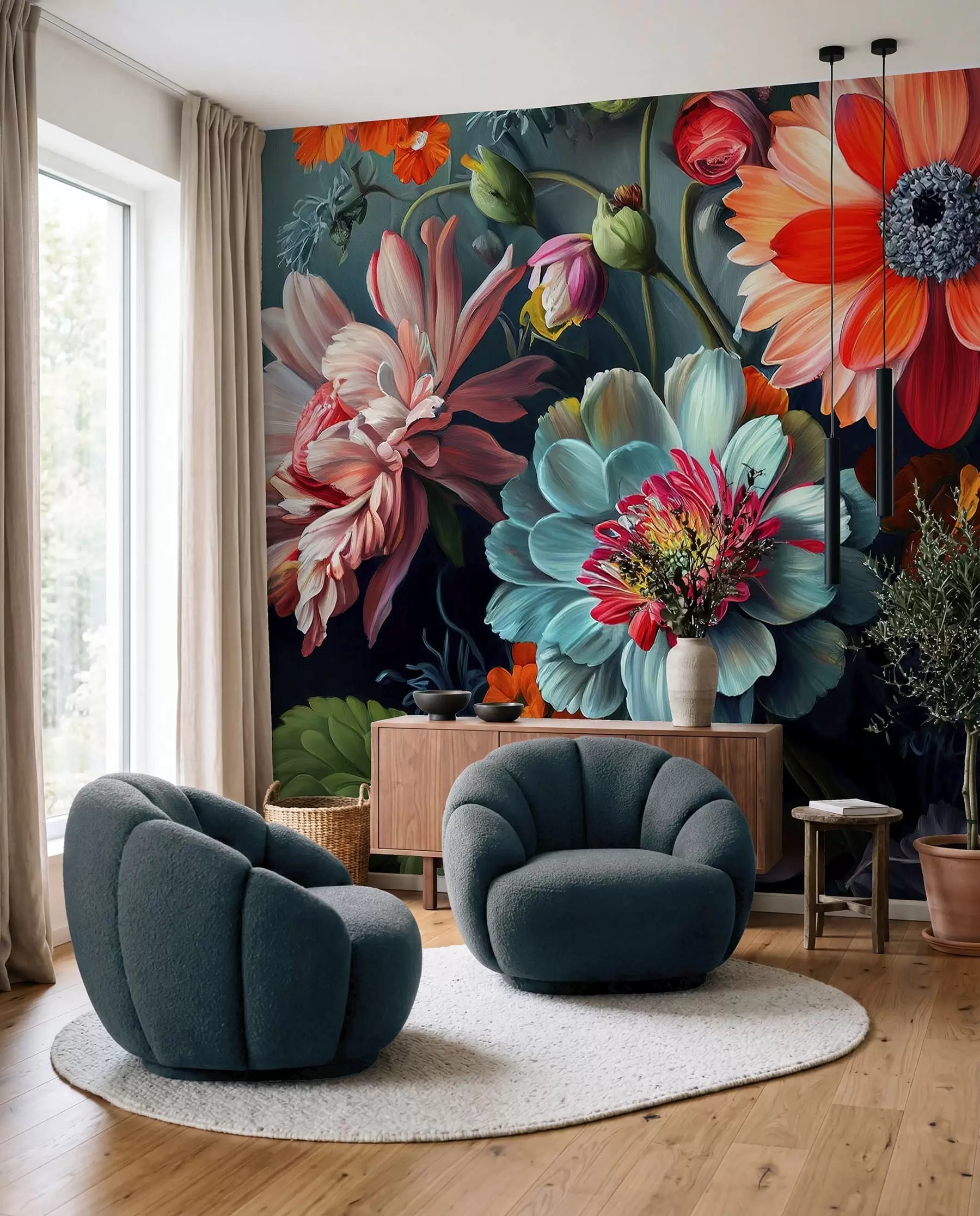 Wall Mural Photo Wallpaper Flower spray u96631