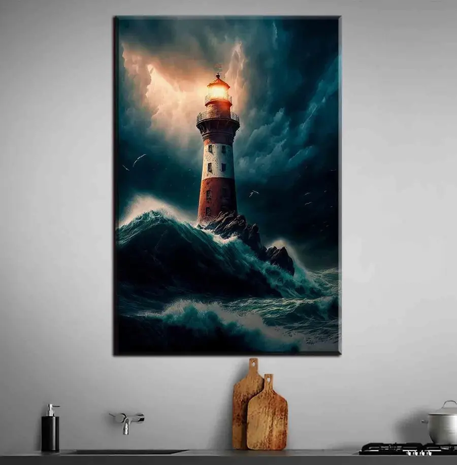 wall murals Lighthouse, cloud and sky s35349