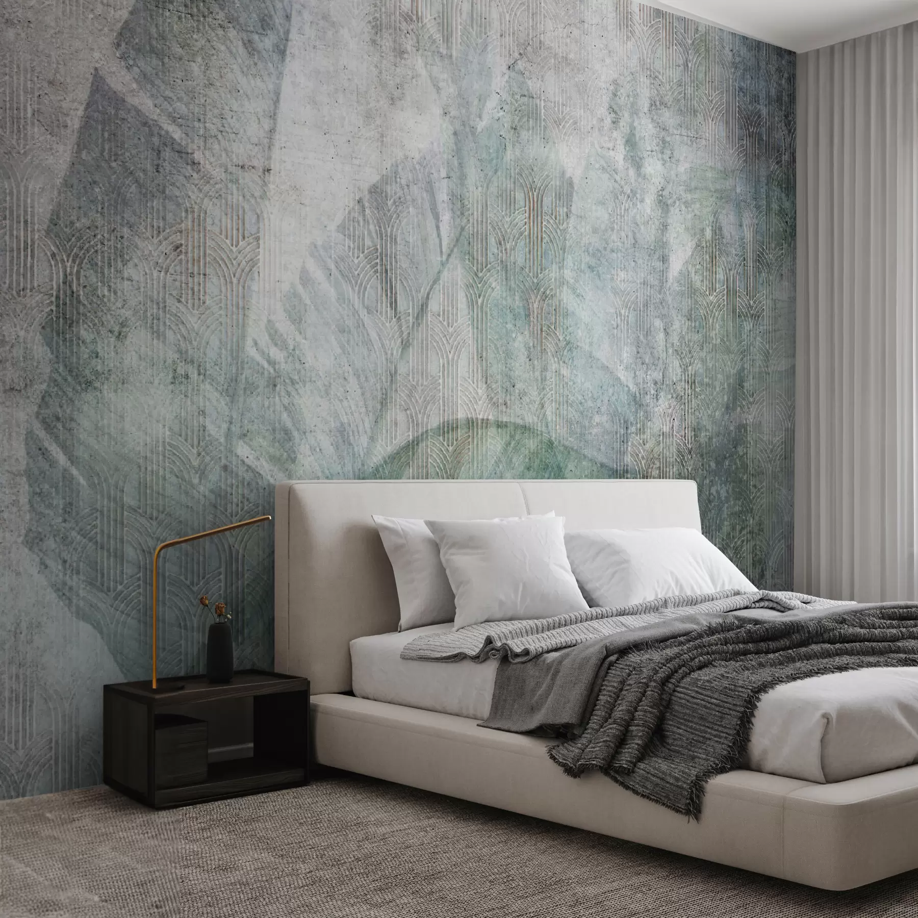 Wall Mural Photo Wallpaper Verdigris Leaves u96927