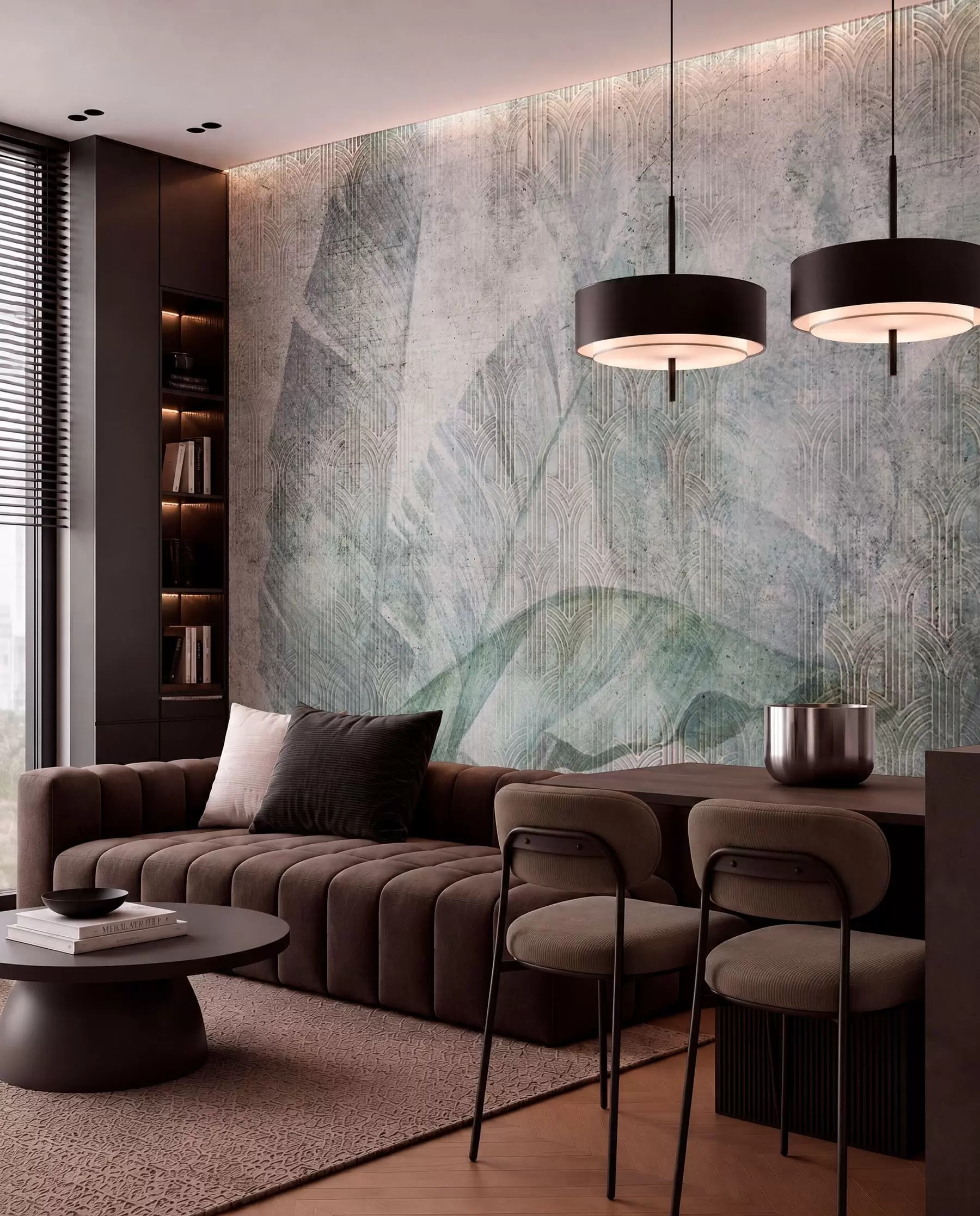 Wall Mural Photo Wallpaper Verdigris Leaves u96927