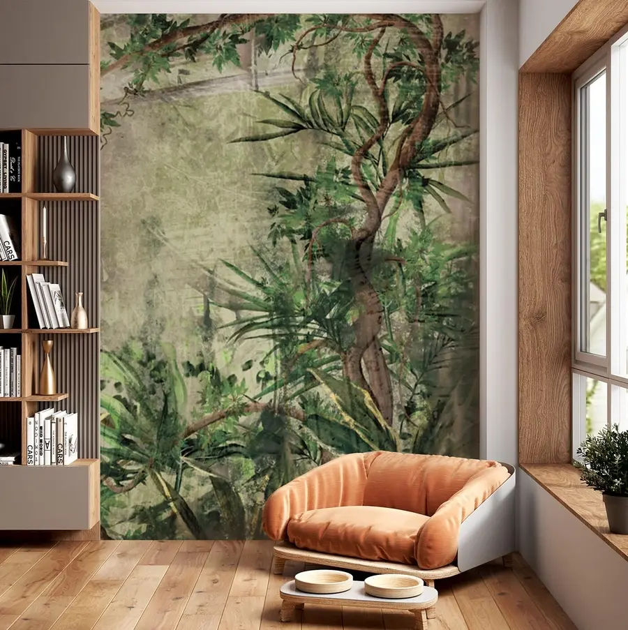 Wall Mural Photo Wallpaper Tropical jungle thickets, plants and trees u96932