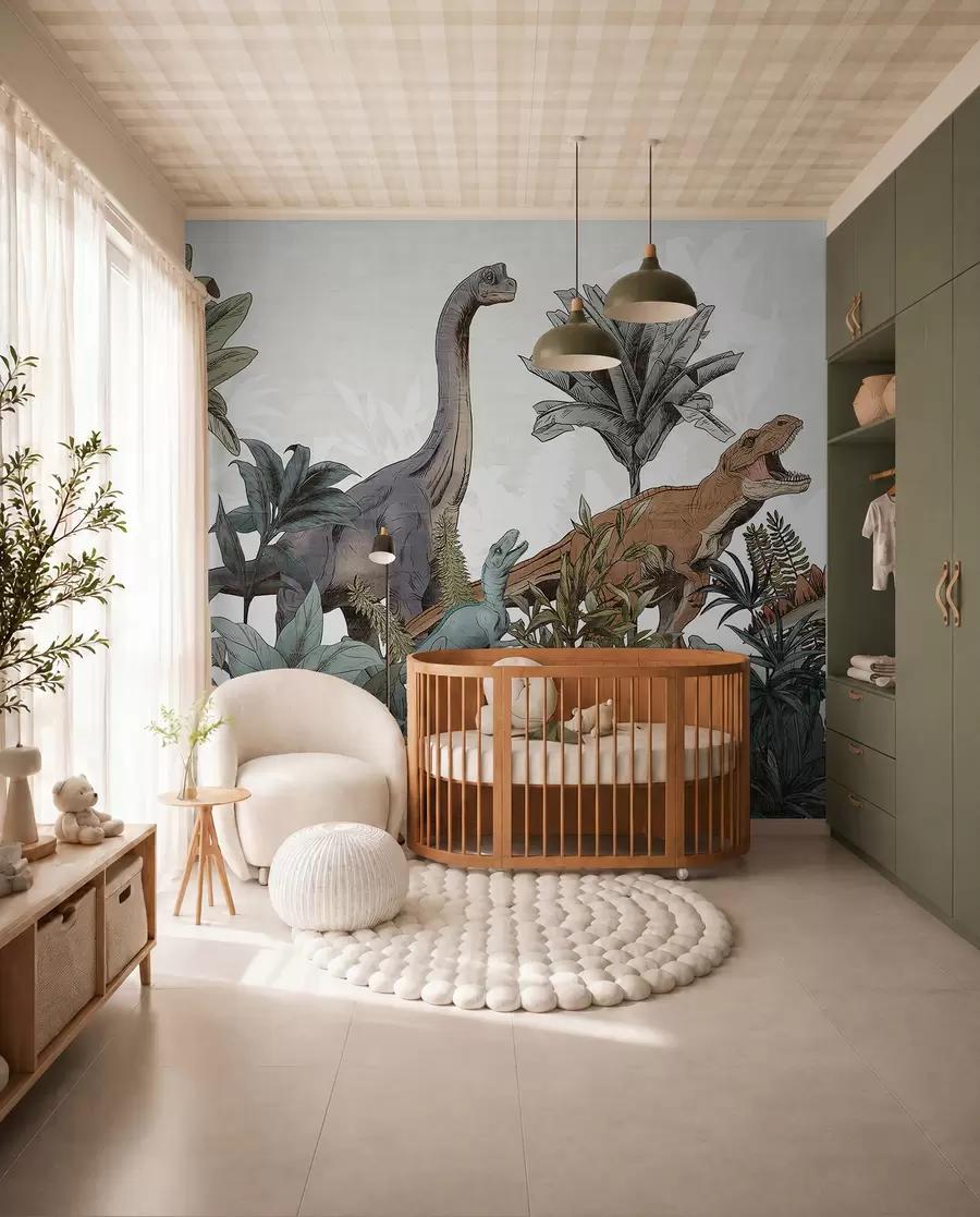 wall murals Park of large dinosaurs u96938