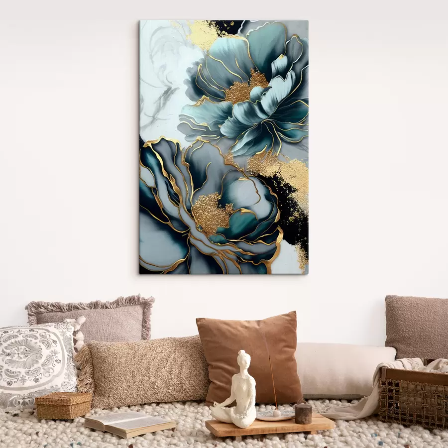 wall murals Green, azure and botany s35447