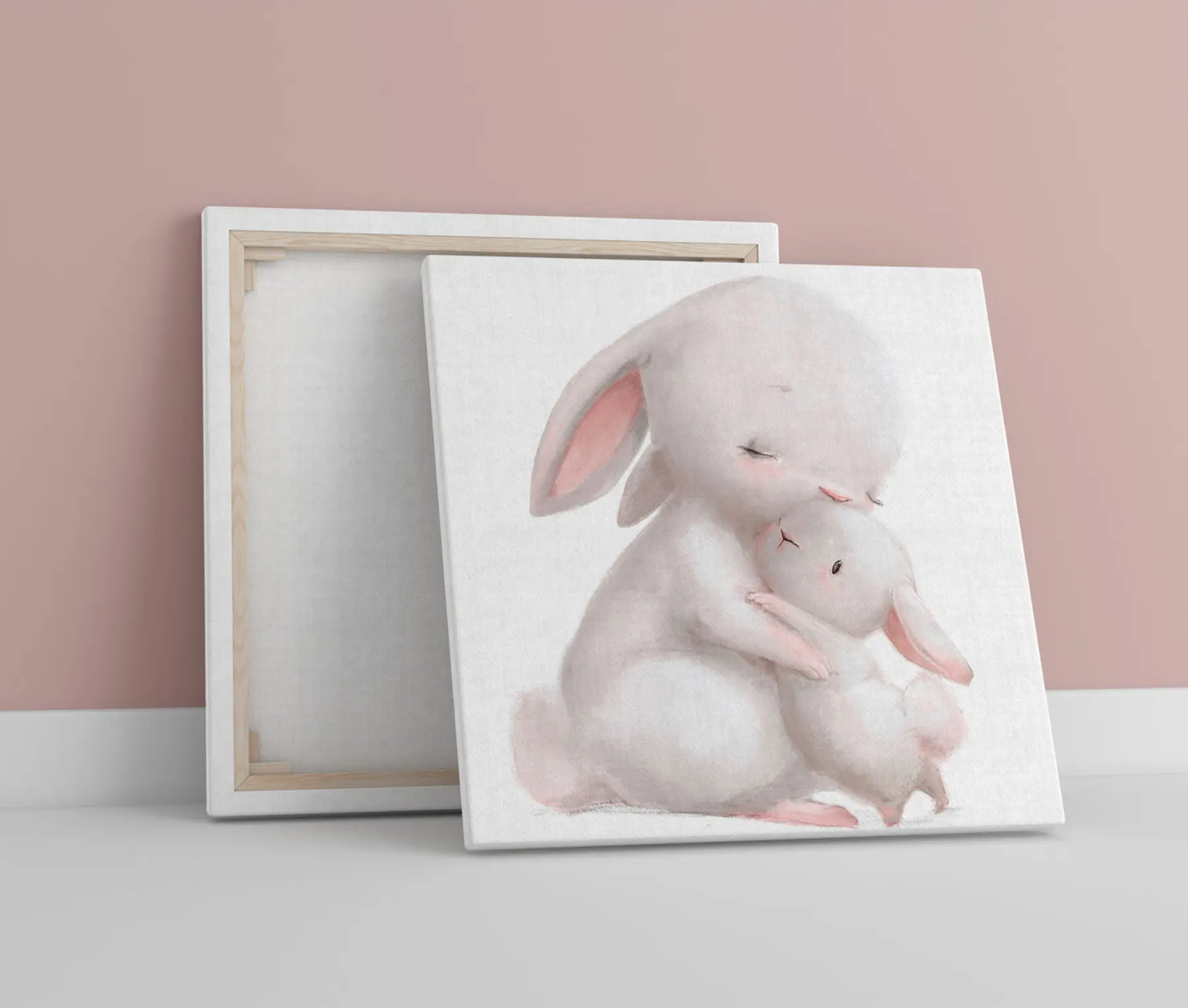wall murals Bunny hugs filled with love s35047