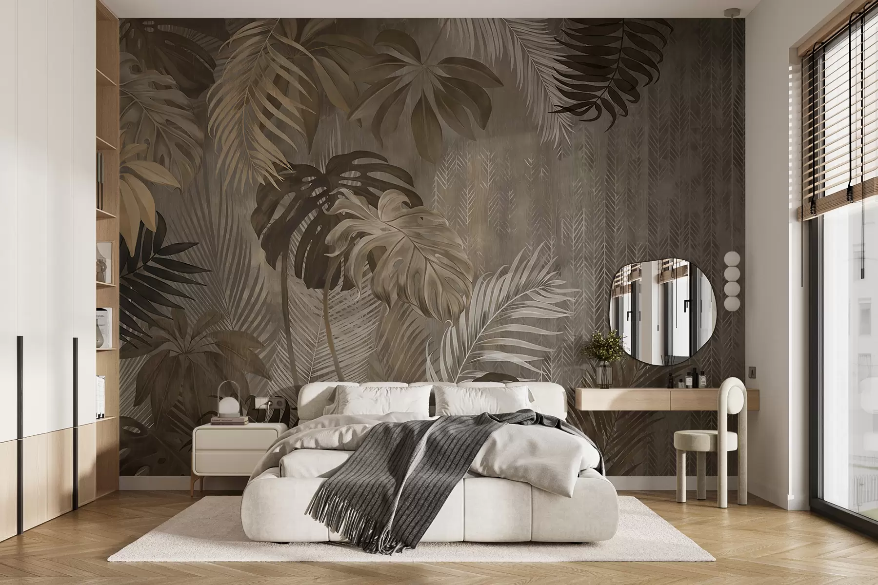 peintures murales Feuilles tropicales en style grunge u97012