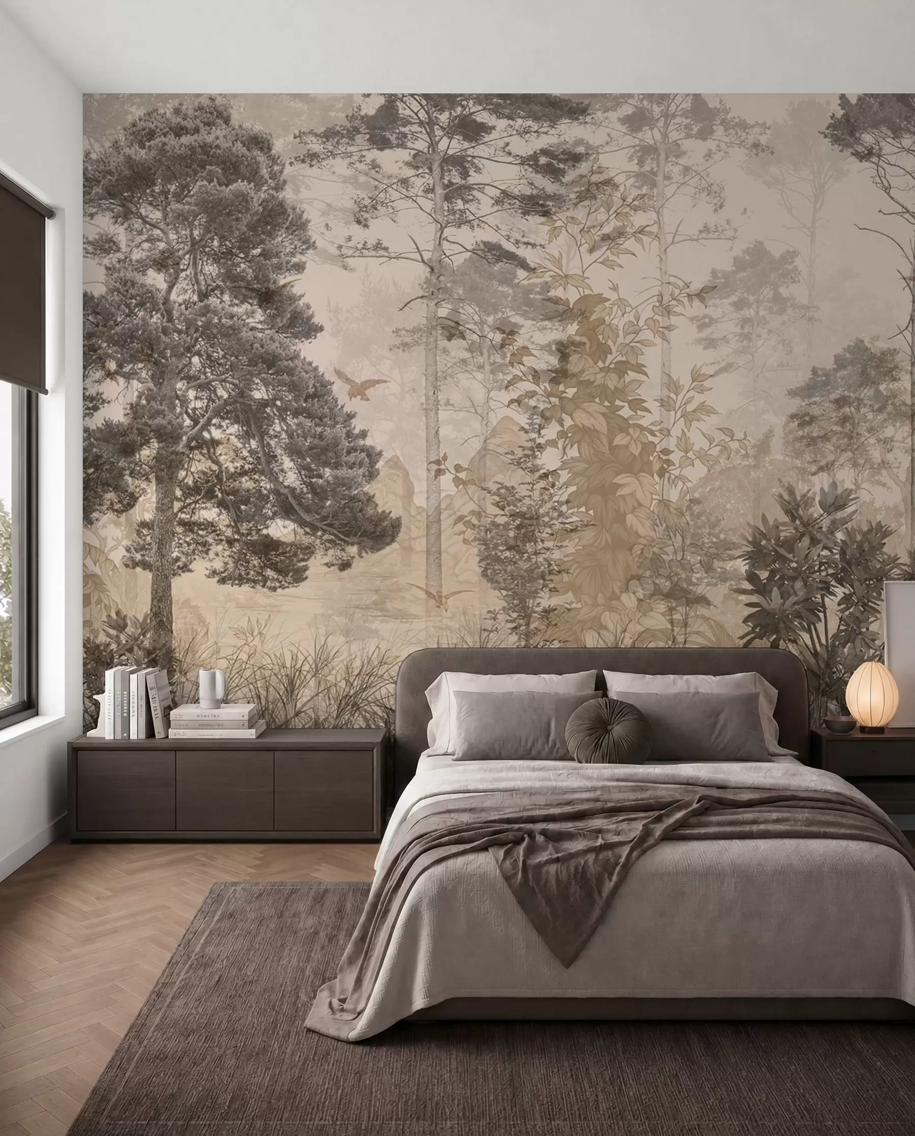 peintures murales Forêt ambrée u97057