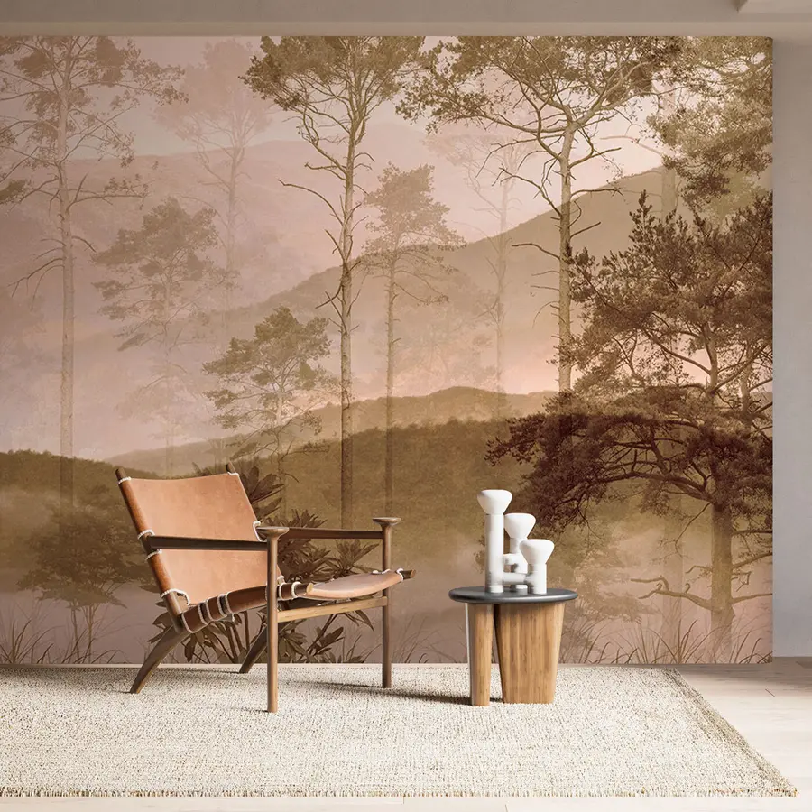 Wall Mural Photo Wallpaper Grunge forest, fresco u97058