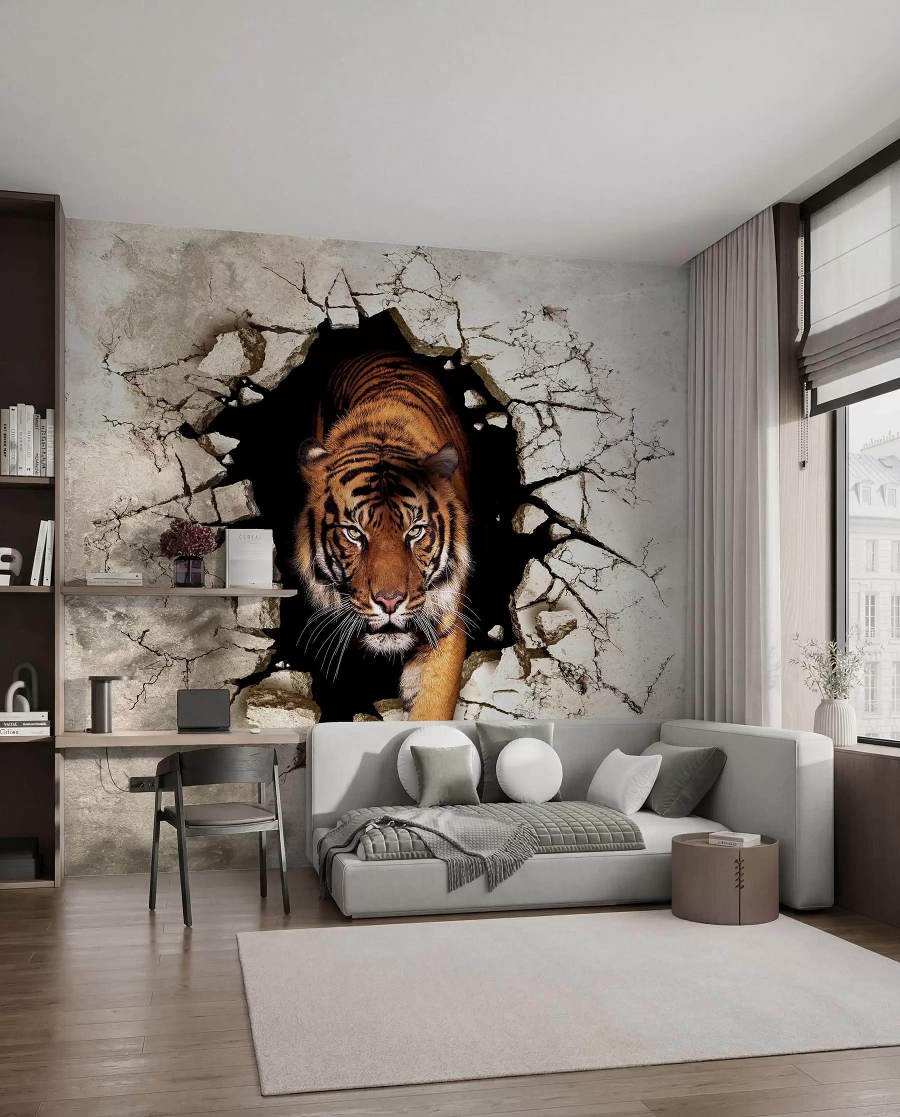 murales tigre 3D u97031