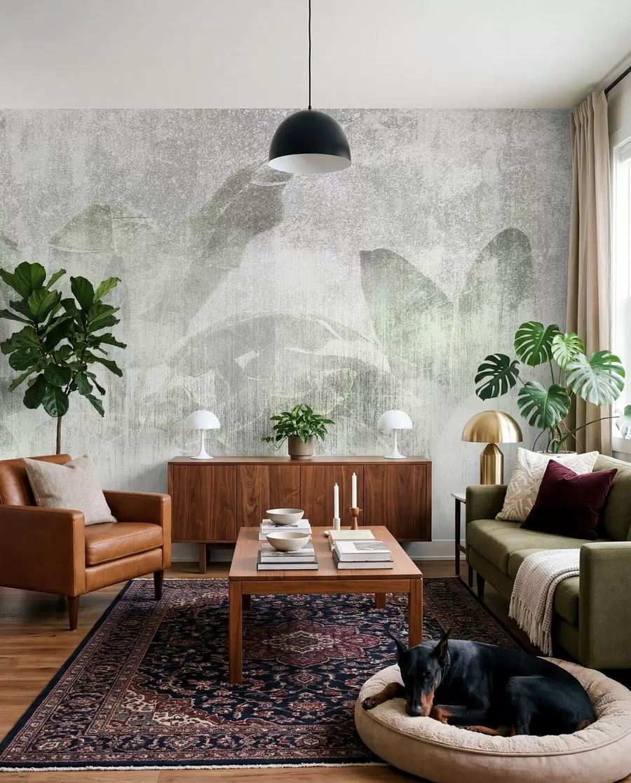 Wall Mural Photo Wallpaper Tropical palm trees loft style u97030