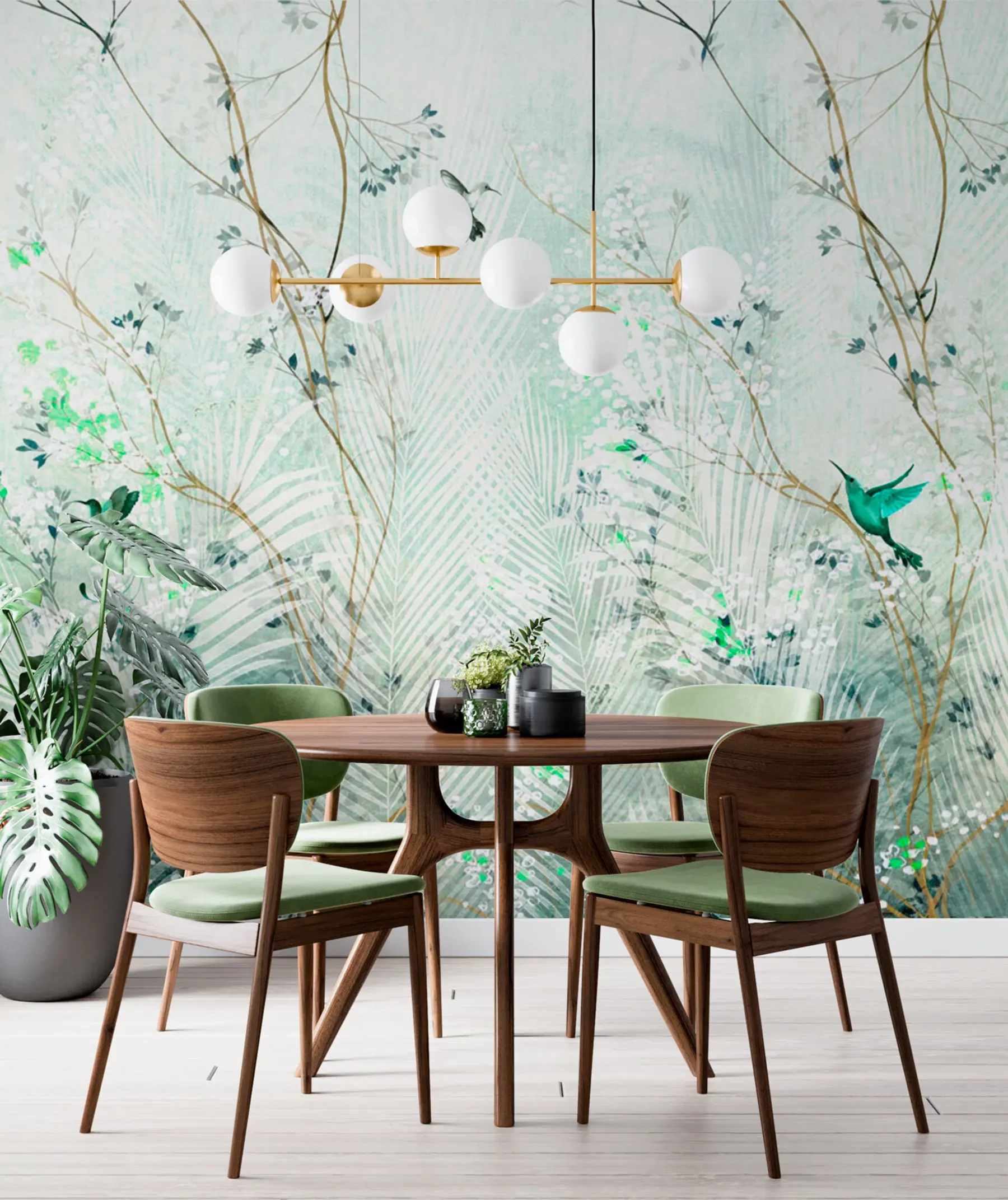 peintures murales Colibris dans le jardin u97048