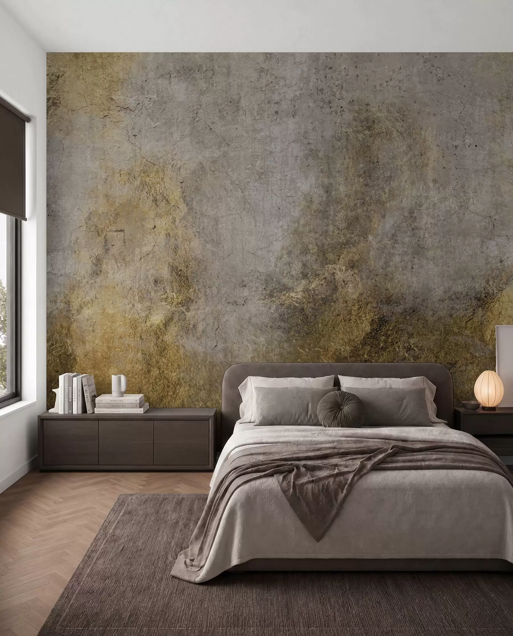 wall murals Rust over Weathered Concrete u97226