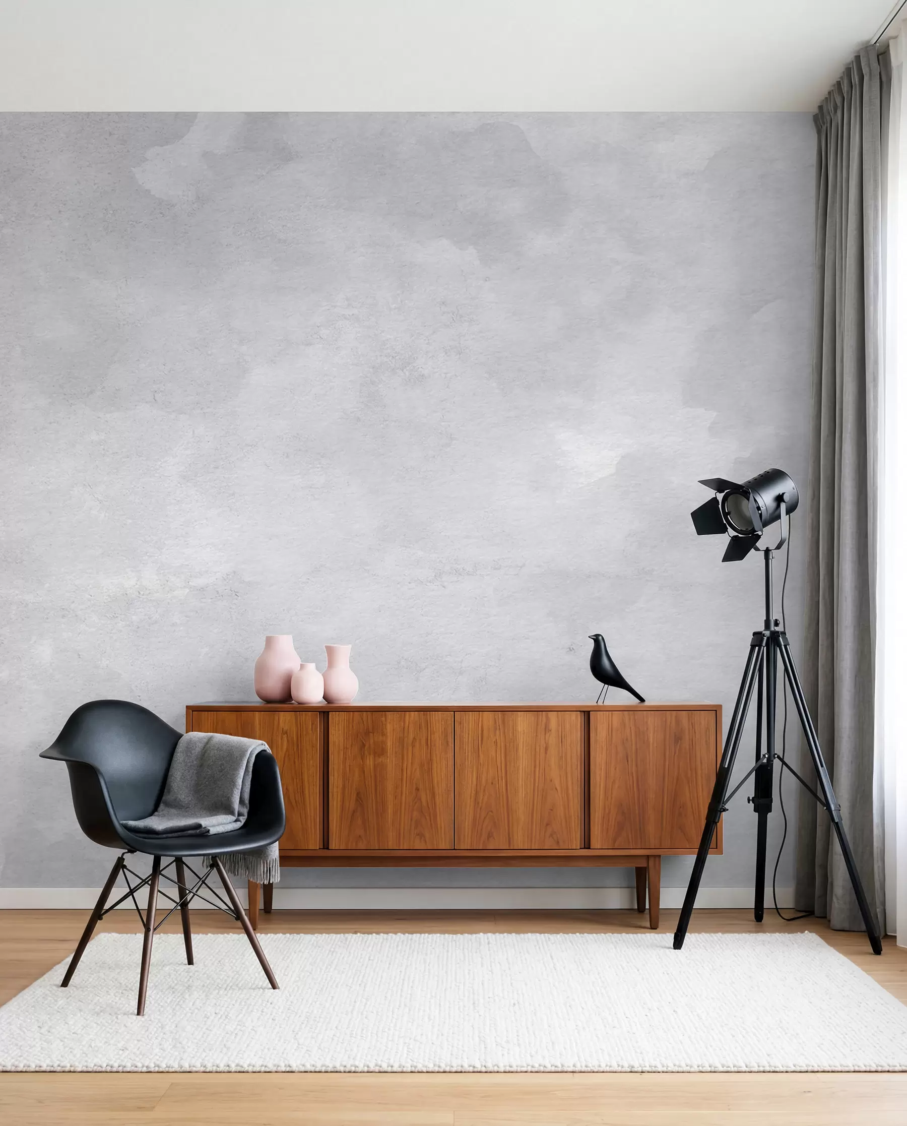 wall murals Gray smoky concrete u97232